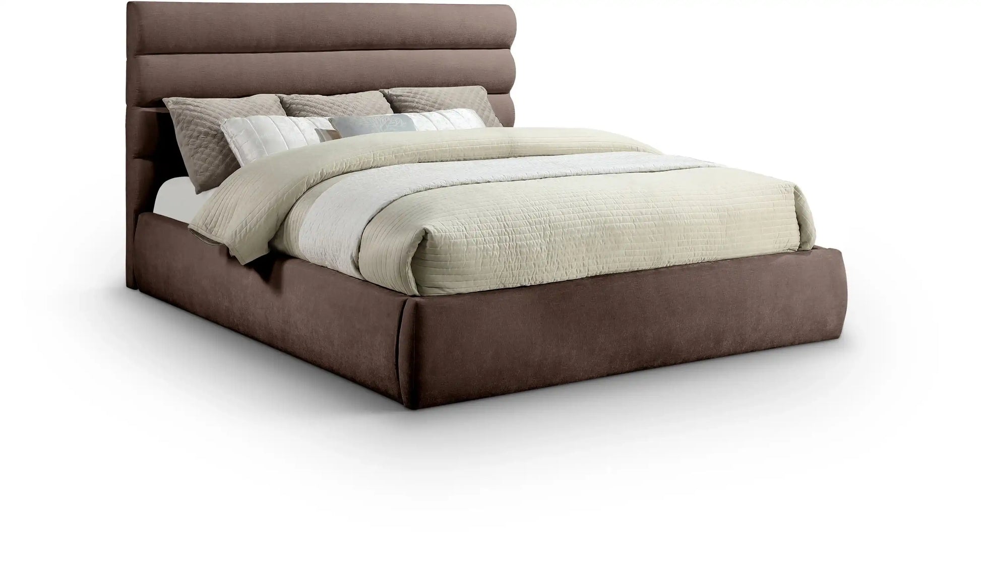 Adam - Chenille Fabric Bed With 52" Headboard - Best Buy Furniture