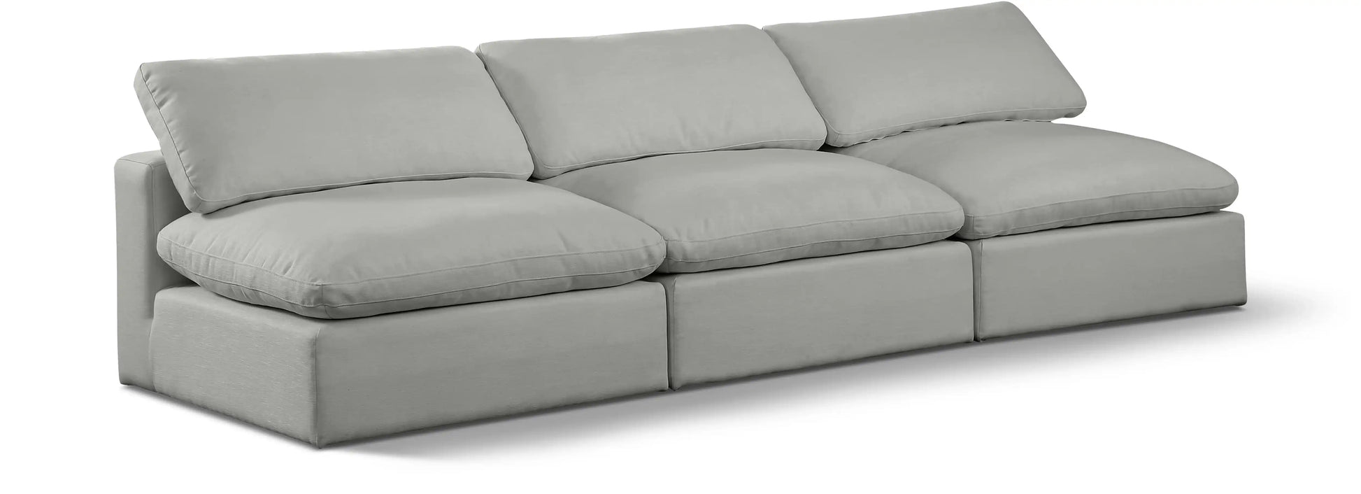 Comfy - Linen Modular Armless Sofa 3 Seats - Best Buy Furniture