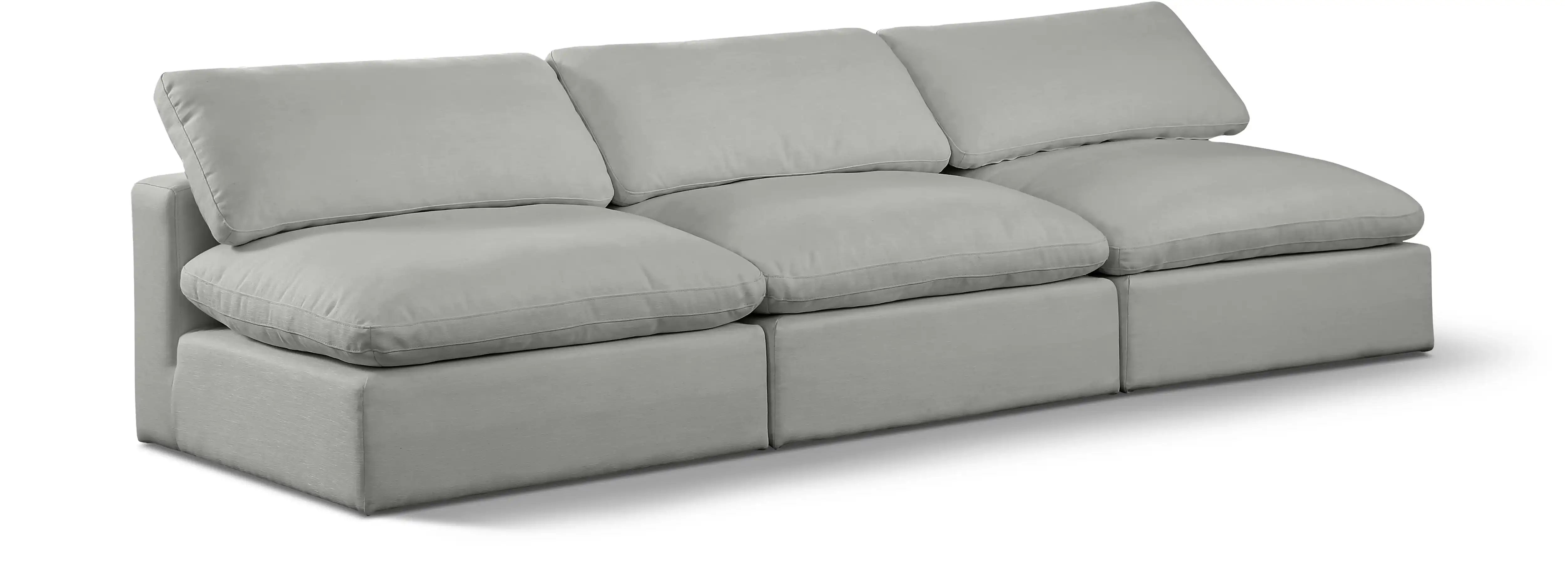 Comfy - Linen Modular Armless Sofa 3 Seats - Best Buy Furniture