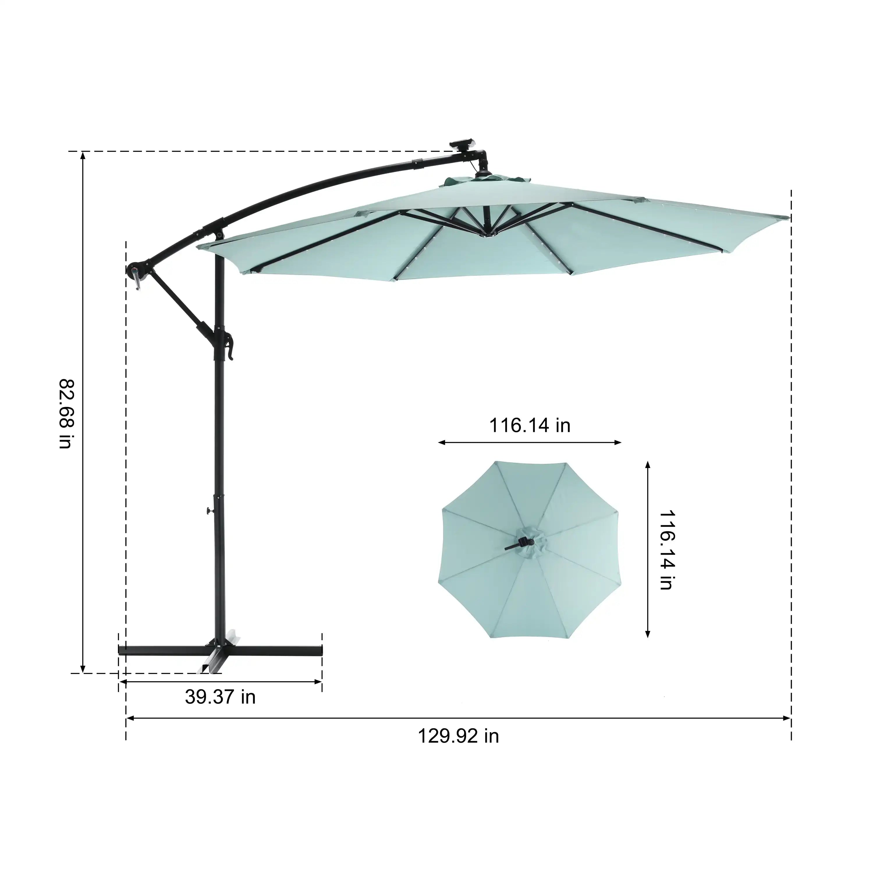 Solar LED Patio Umbrella | Large Outdoor Umbrella - Best Buy Furniture