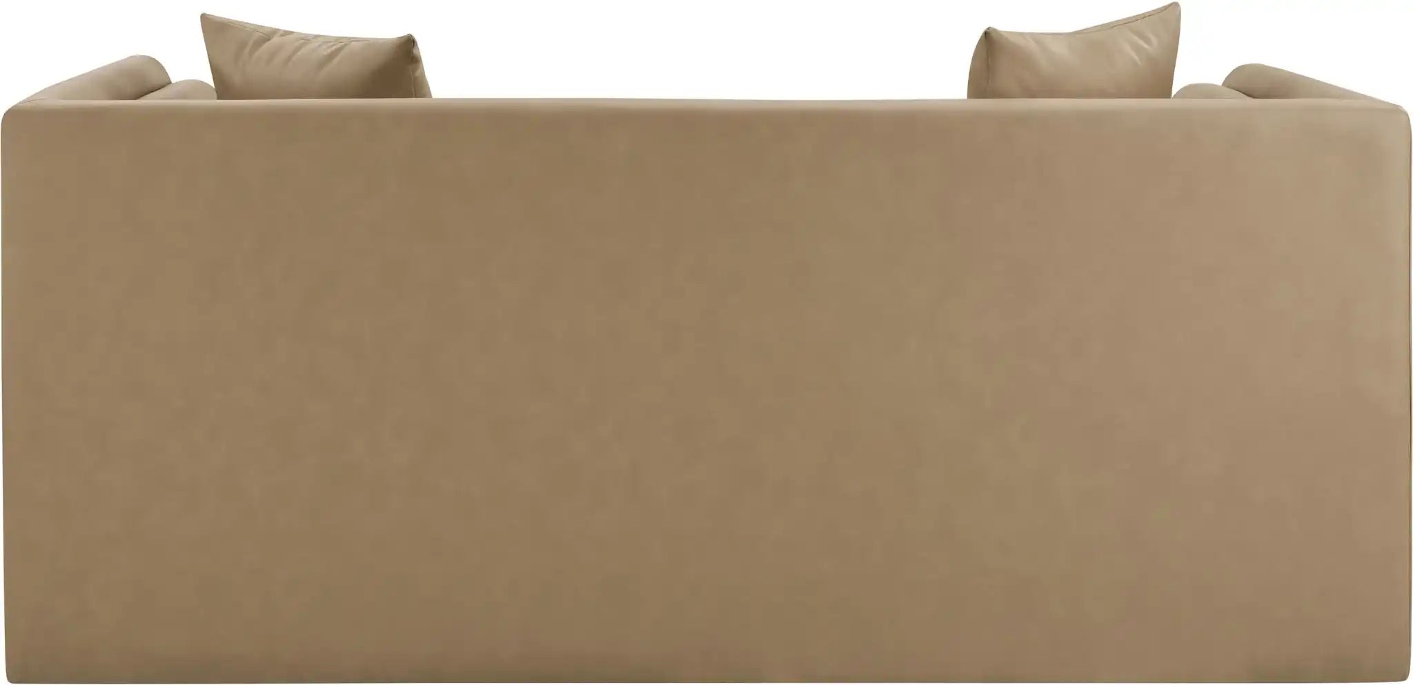 Everett - Vegan Leather 67" Upholstered Loveseat - Tan