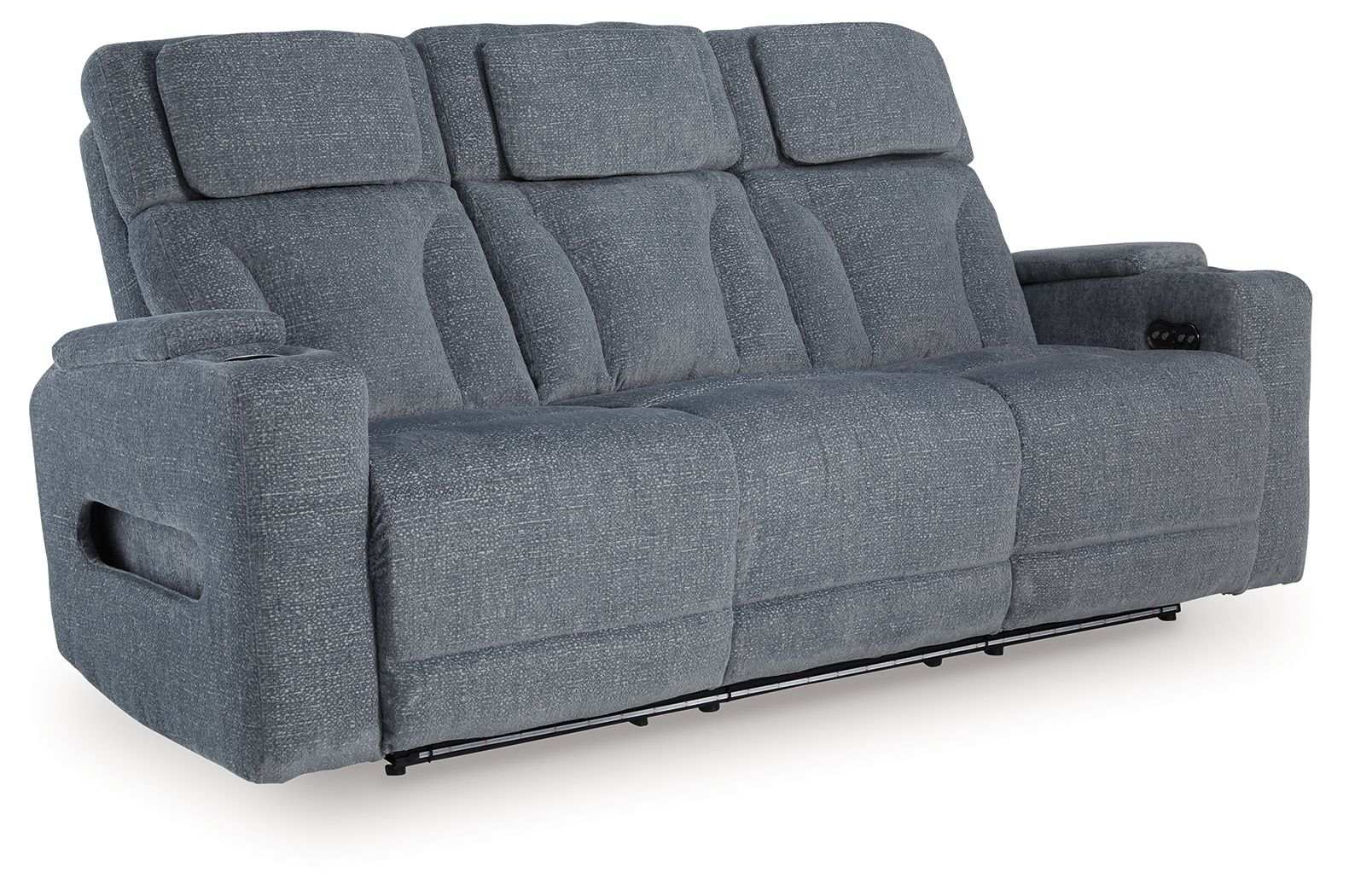 Studio Cave - Power Reclining Sofa - Steel - Best Buy Furniture
