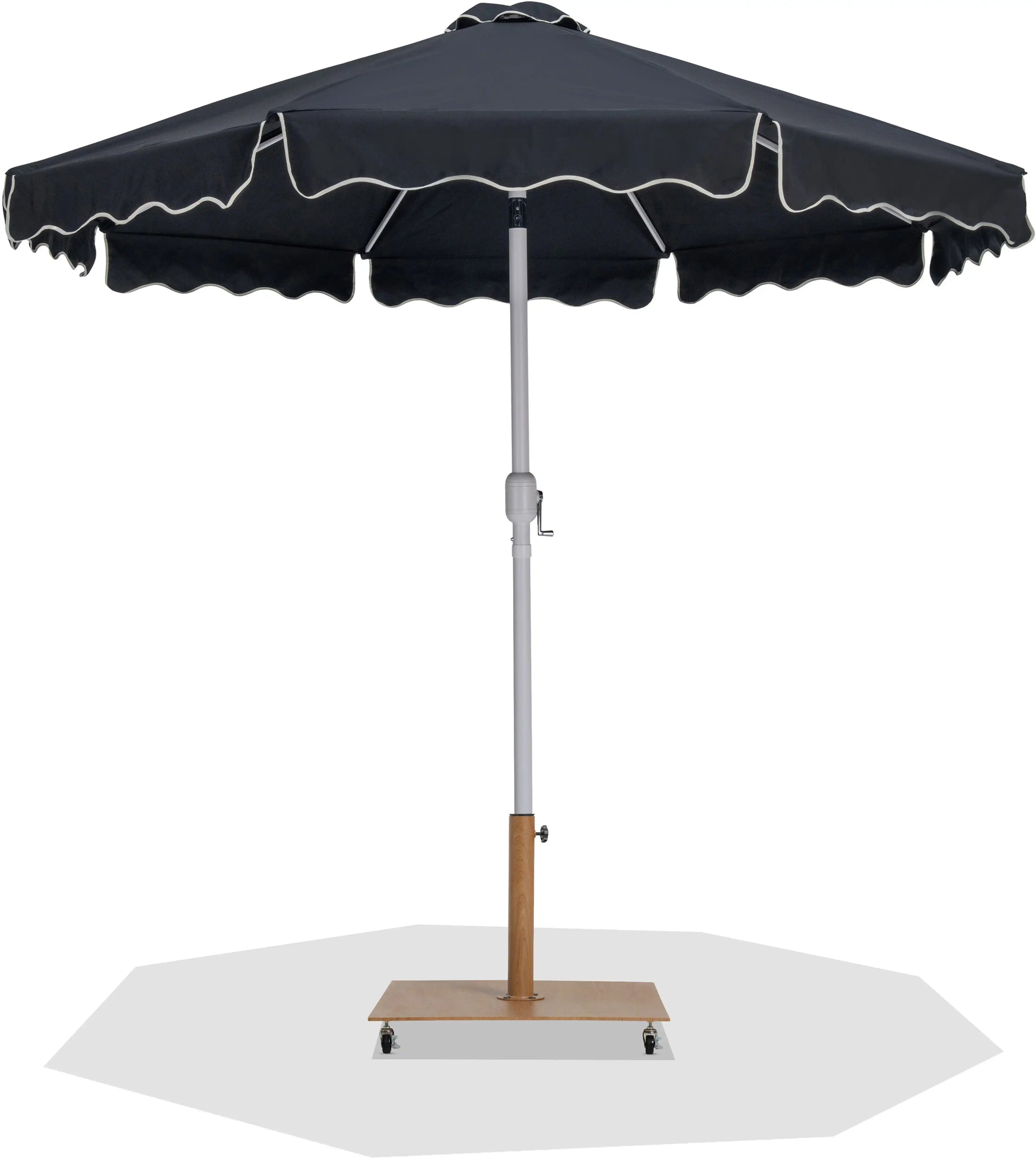 Amalfi - Aluminum Patio Umbrella - Light Brown Base / White Pole - Best Buy Furniture
