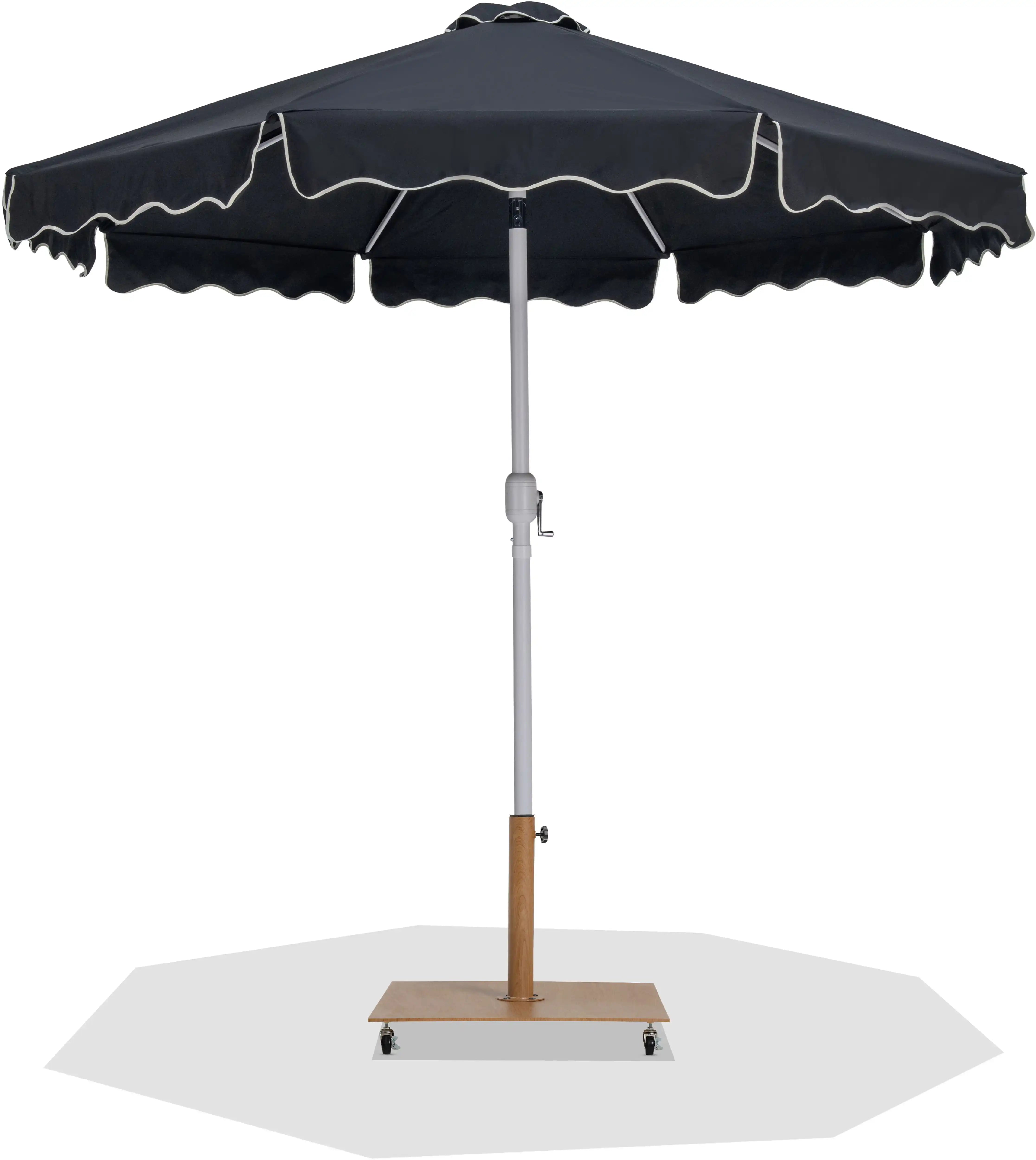 Amalfi - Aluminum Patio Umbrella - Light Brown Base / White Pole - Best Buy Furniture
