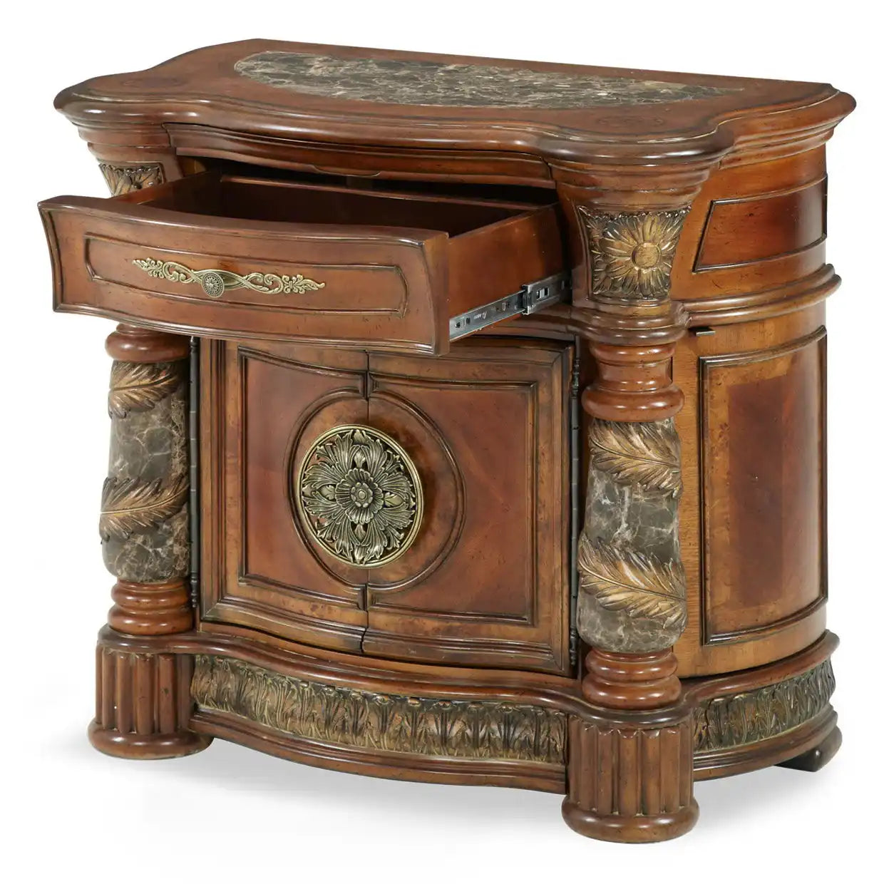 Villa Valencia - Bedside Chest, Mirror - Best Buy Furniture