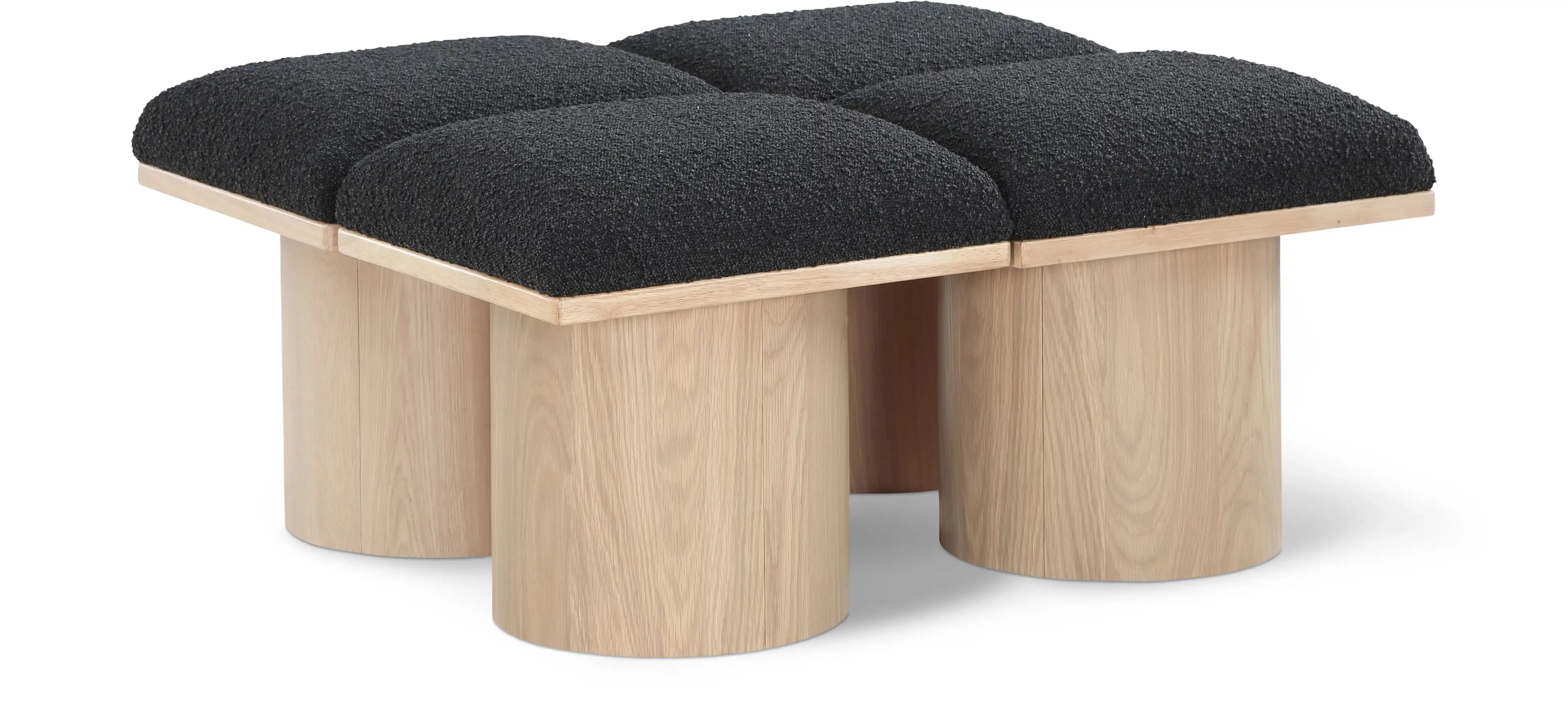 Pavilion - 4 Piece Modular Bench With Natural Base - Best Buy Furniture