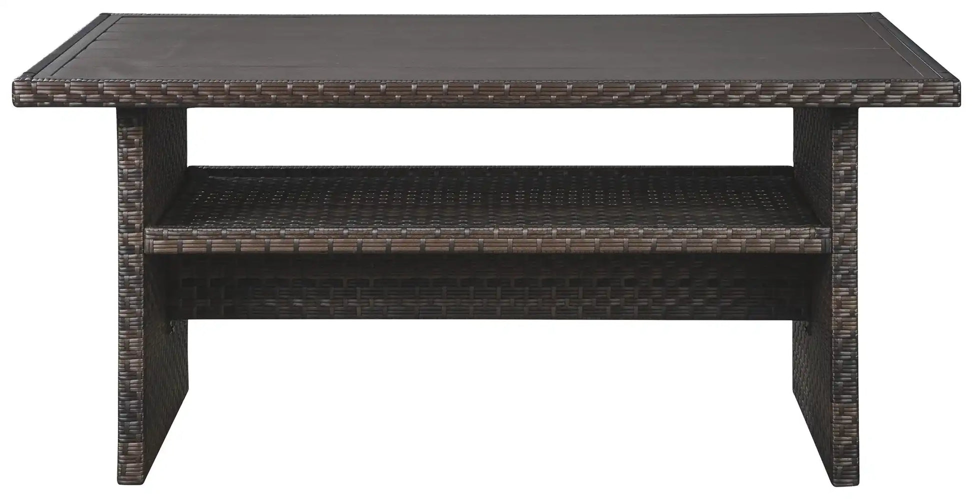 Easy Isle - RECT Multi-Use Table - Dark Brown / Beige - Best Buy Furniture