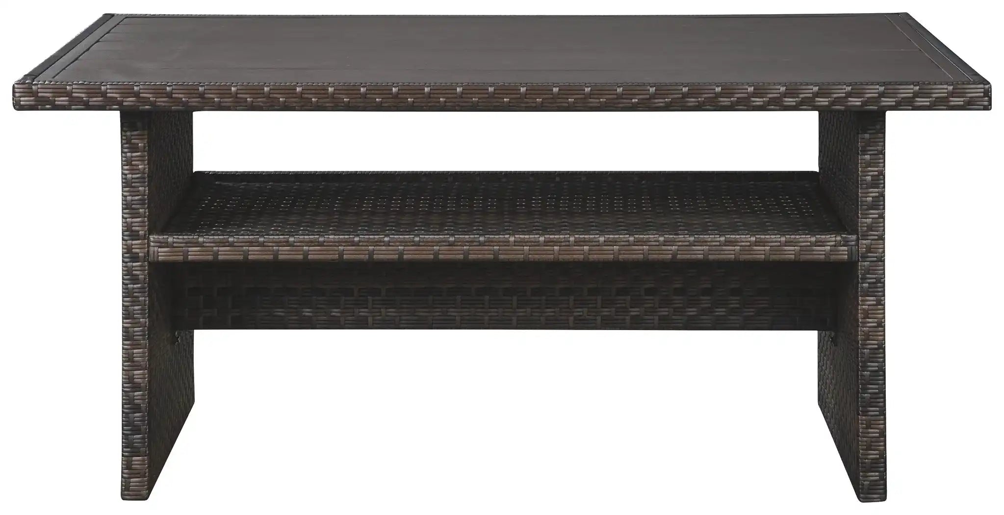 Easy Isle - RECT Multi-Use Table - Dark Brown / Beige - Best Buy Furniture