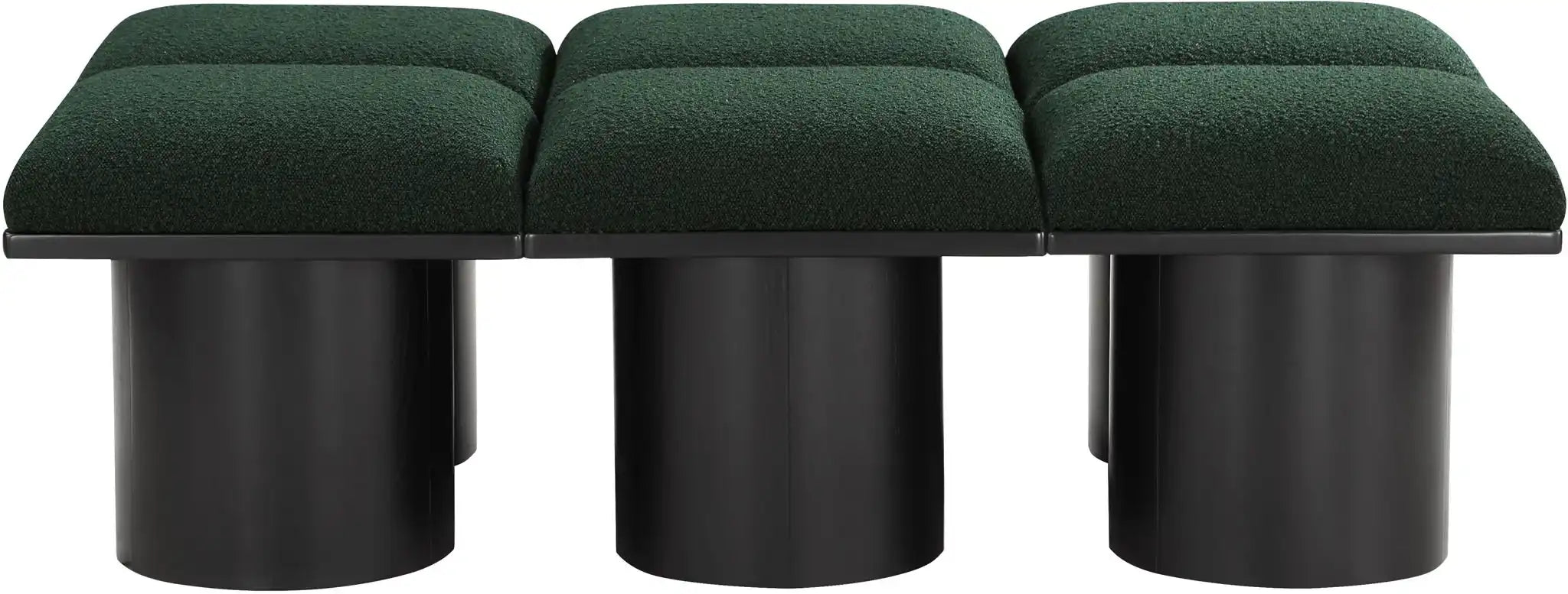 Pavilion - 6 Piece Modular Bench With Black Base