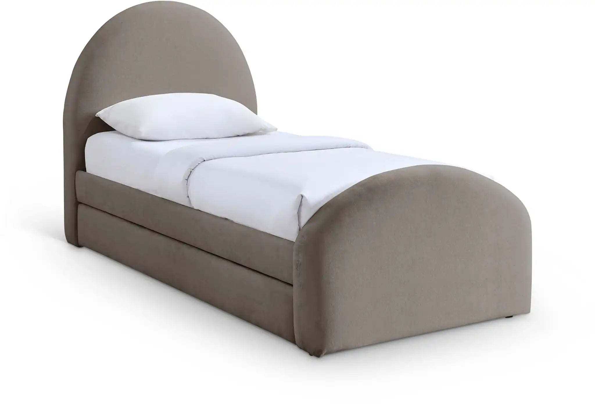 Andaz - Chenille Fabric Upholstered Trundle Bed - Best Buy Furniture