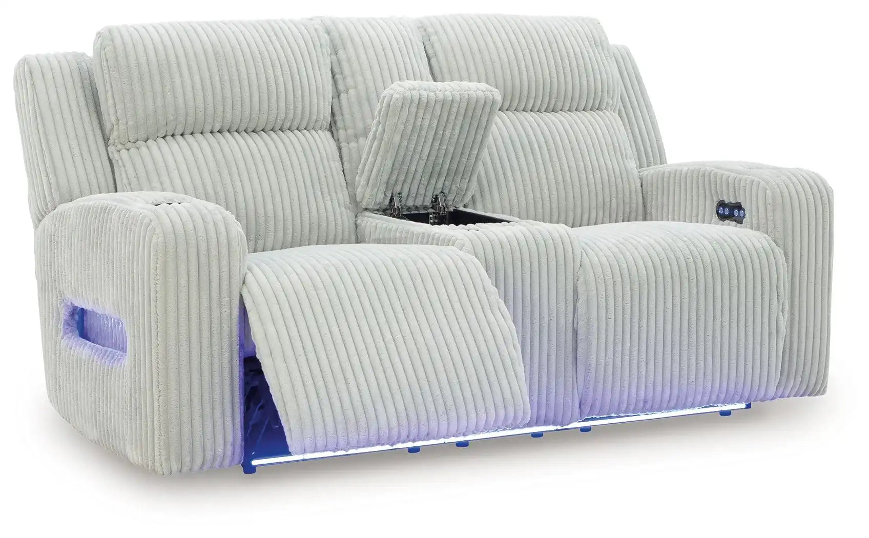 Forest Lake - Power Reclining Loveseat With Console / Adj Headrest - Best Buy Furniture