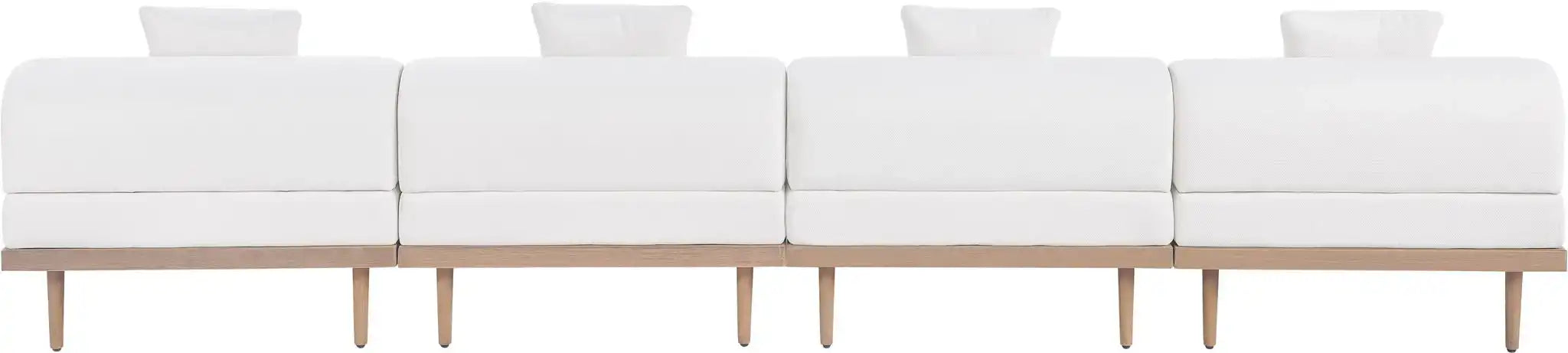 Laguna - 4 Piece 142" Upholstered Outdoor Patio Modular Armless Sofa