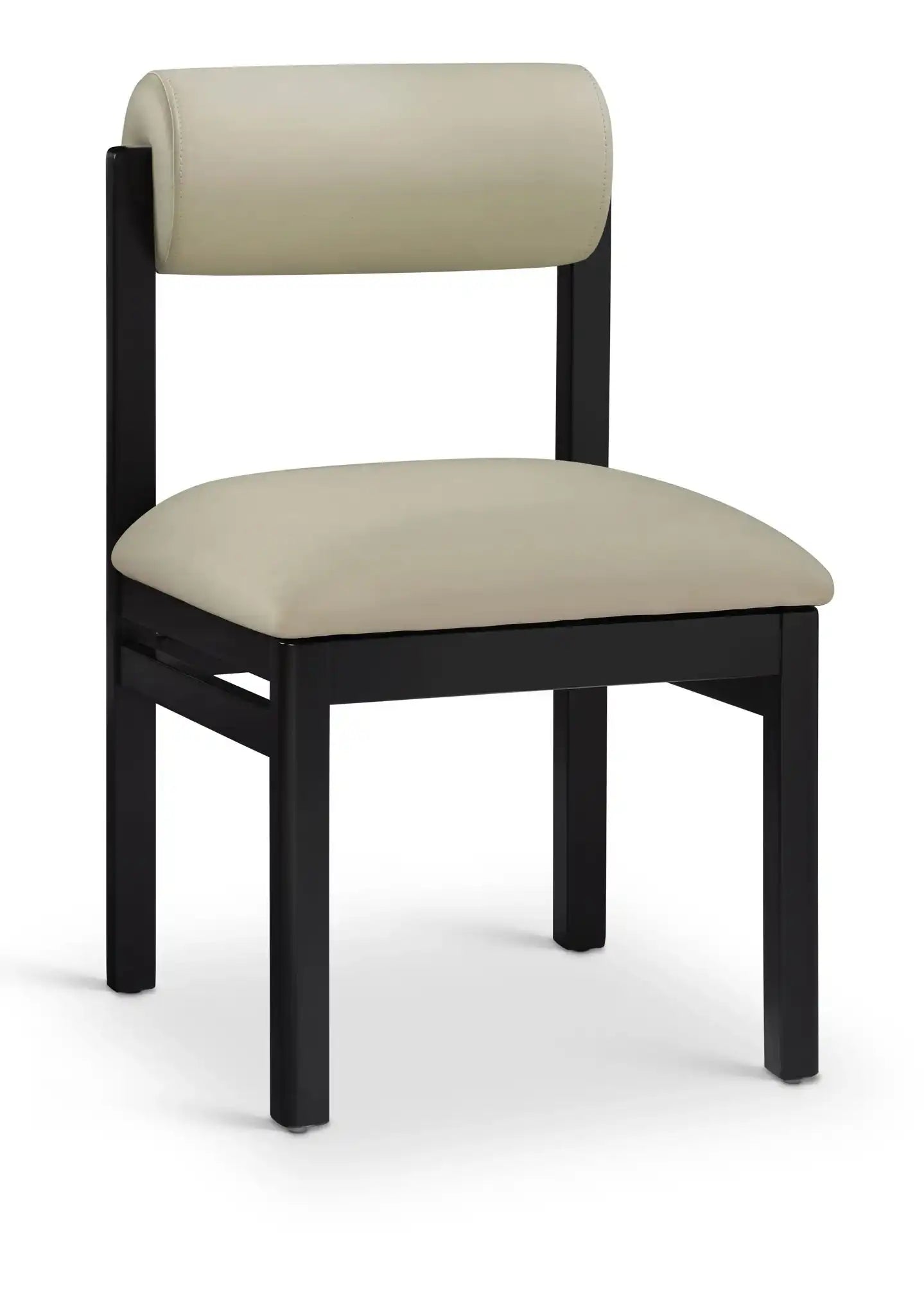 Roundhill - Faux Leather Dining Chair (Set of 2) - Black Frame - Best Buy Furniture
