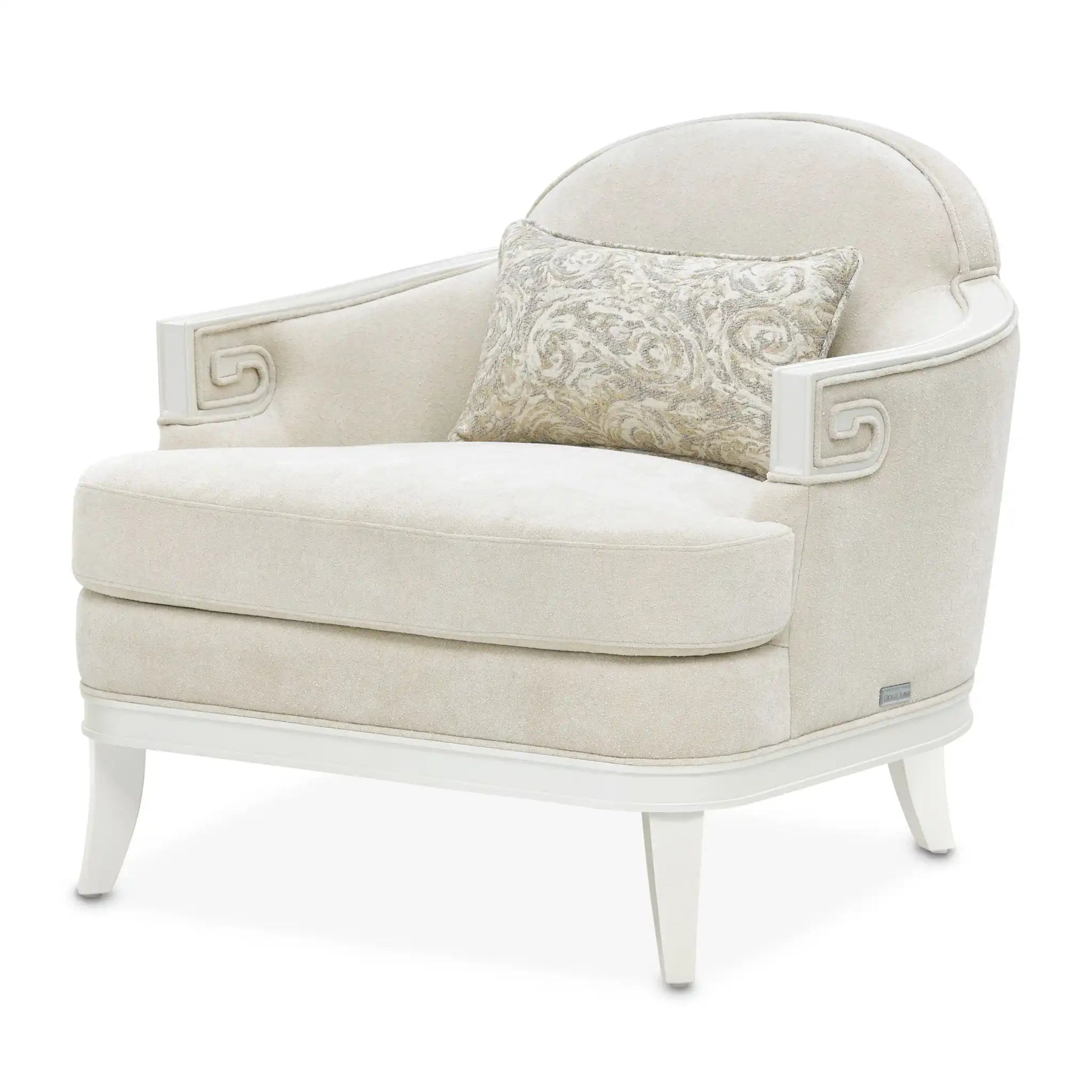 La Marisia - Chenille Matching Chair - Tranquil / Creamy Pearl - Best Buy Furniture