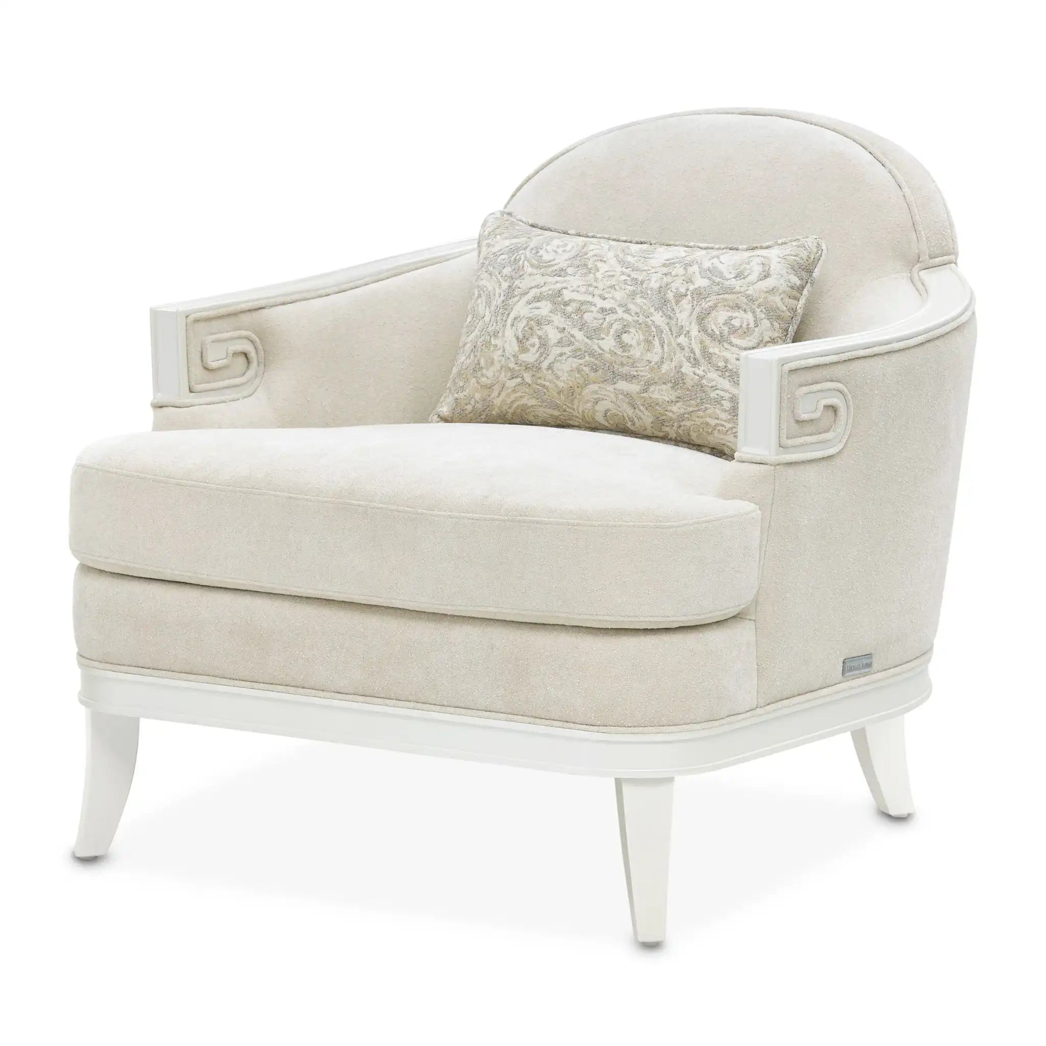 La Marisia - Chenille Matching Chair - Tranquil / Creamy Pearl - Best Buy Furniture