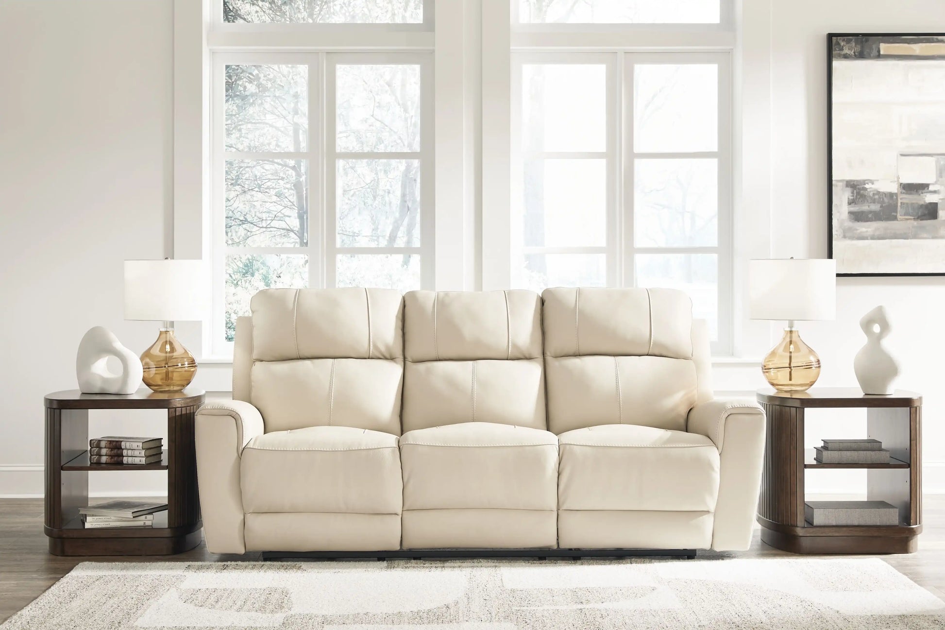 Dahlmoore - Power Reclining Sofa - Almond - Best Buy Furniture