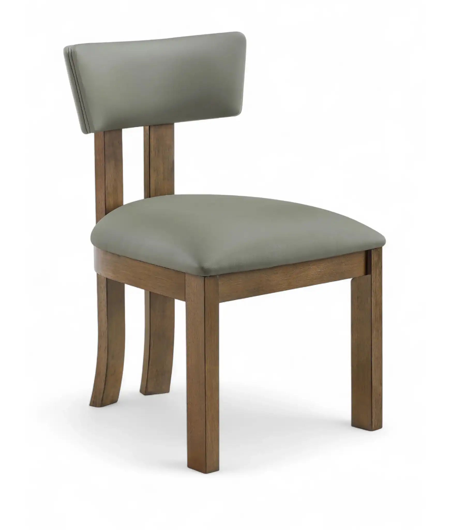Lavrin - Vegan Leather Upholstered Dining Side Chair (Set of 2) - Walnut Base - Best Buy Furniture