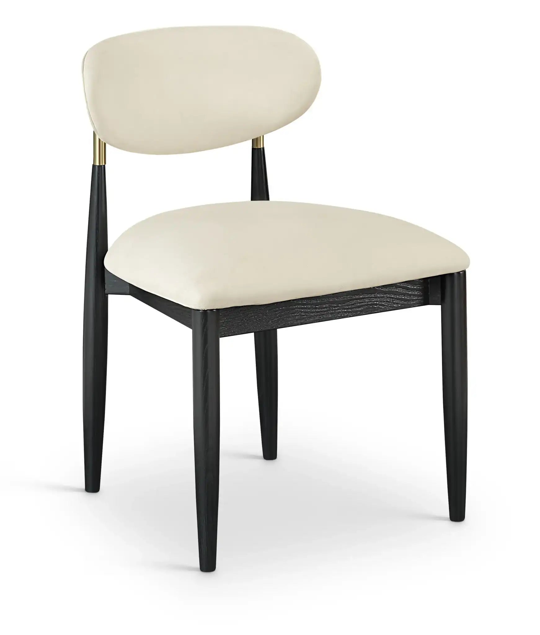 Riccio - Dining Side Chair (Set of 2) - Black And Gold Frame - Best Buy Furniture