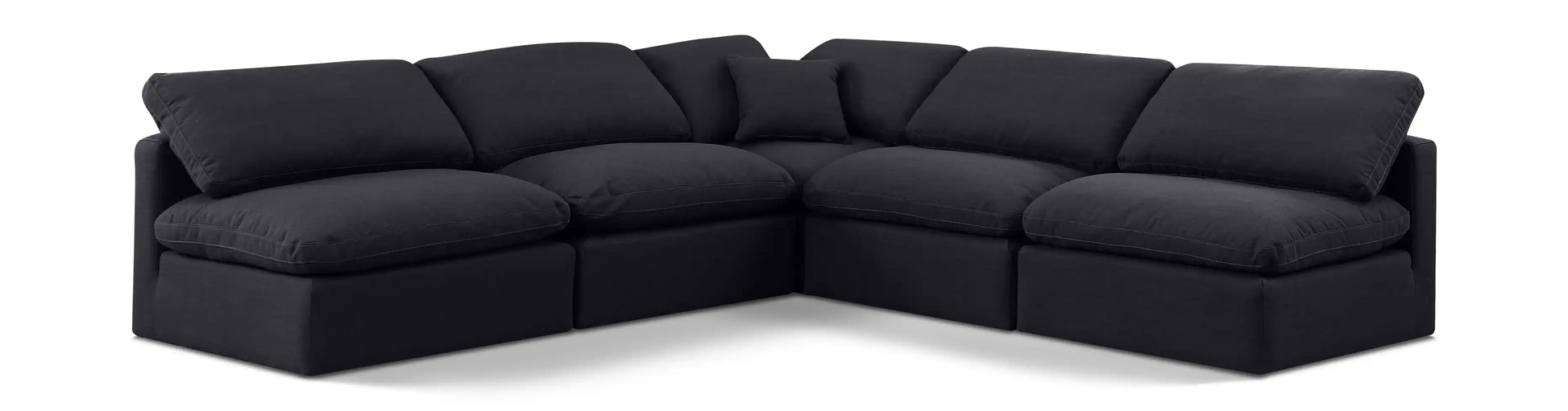 Indulge - Linen 5 Piece Modular Corner Armless Sectional - Best Buy Furniture
