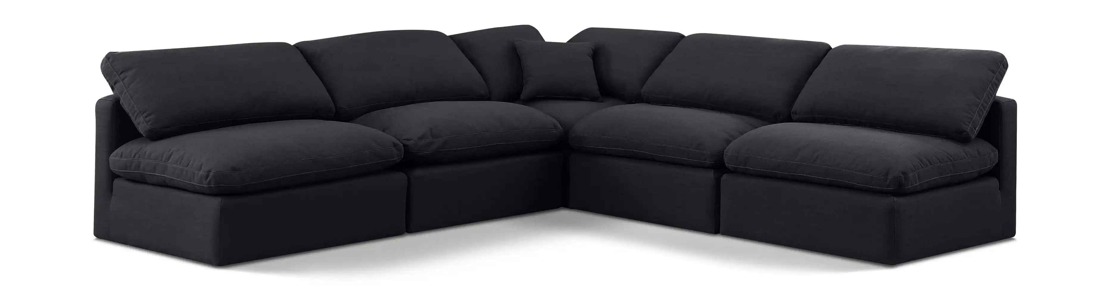 Indulge - Linen 5 Piece Modular Corner Armless Sectional - Best Buy Furniture