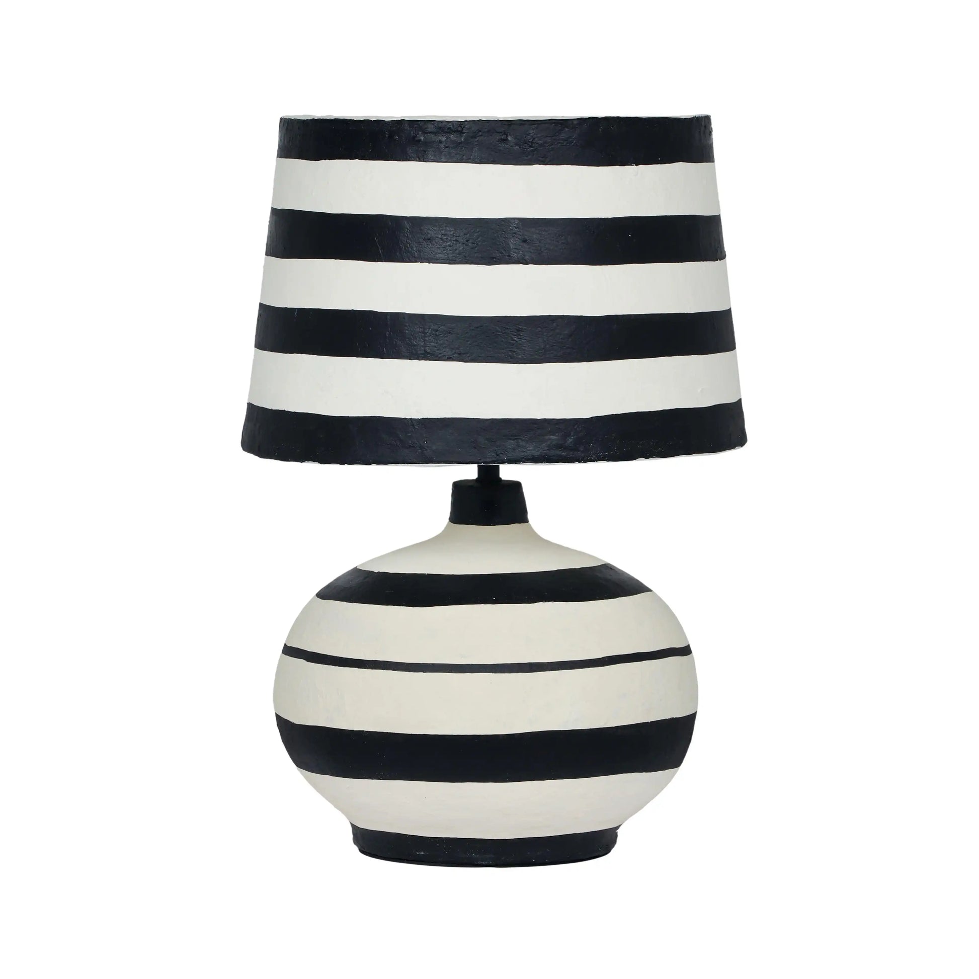 Positano - Striped Papier Mache Table Lamp - Best Buy Furniture