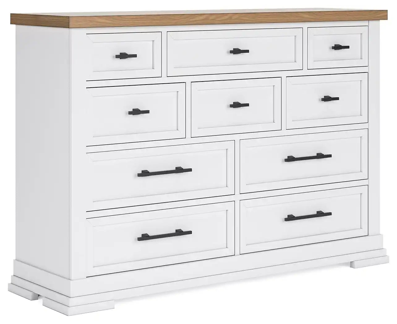 Ashbryn - Dresser - White / Natural - Best Buy Furniture