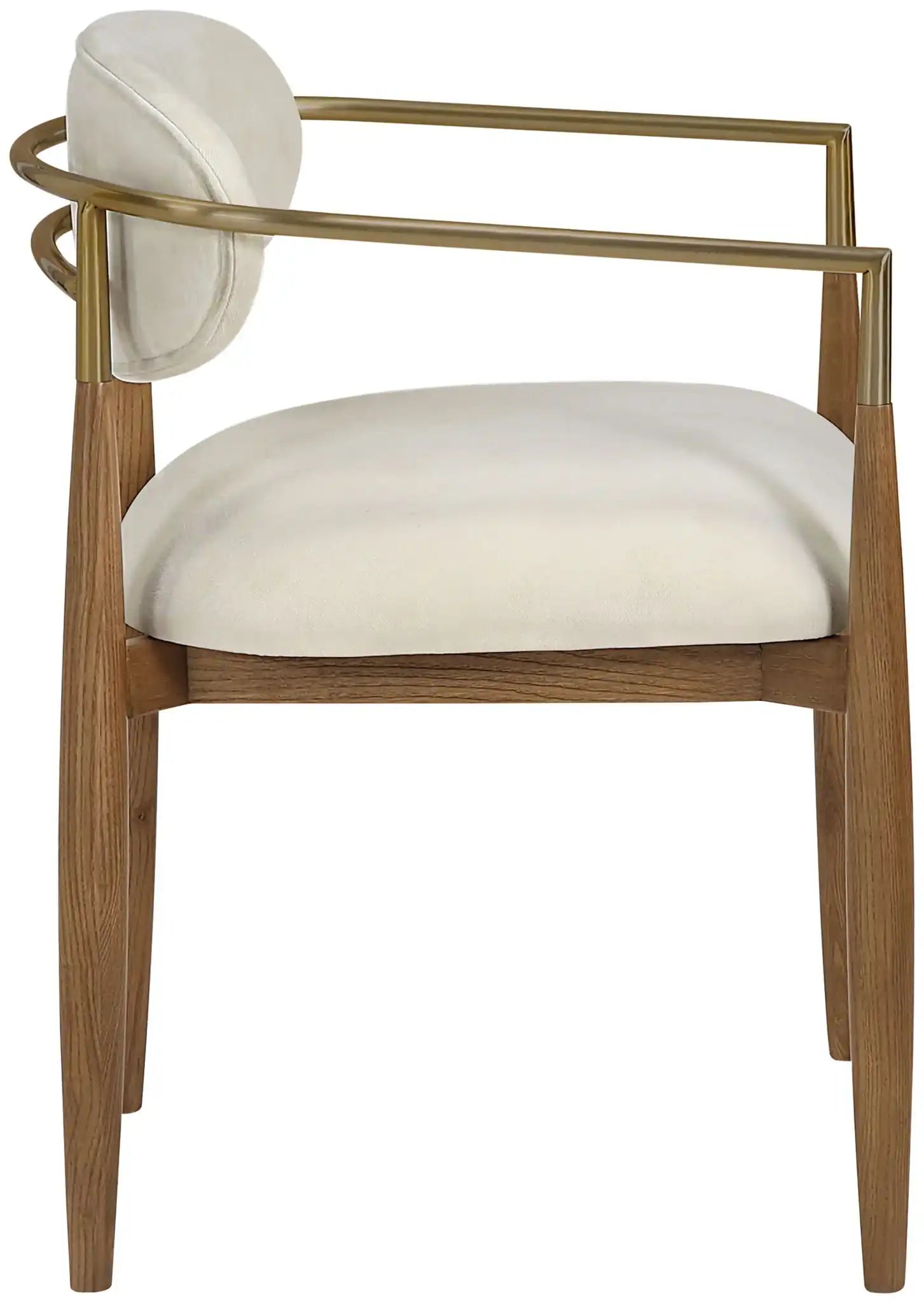 Riccio - Fabric Dining Arm Chair (Set of 2) - Walnut Frame