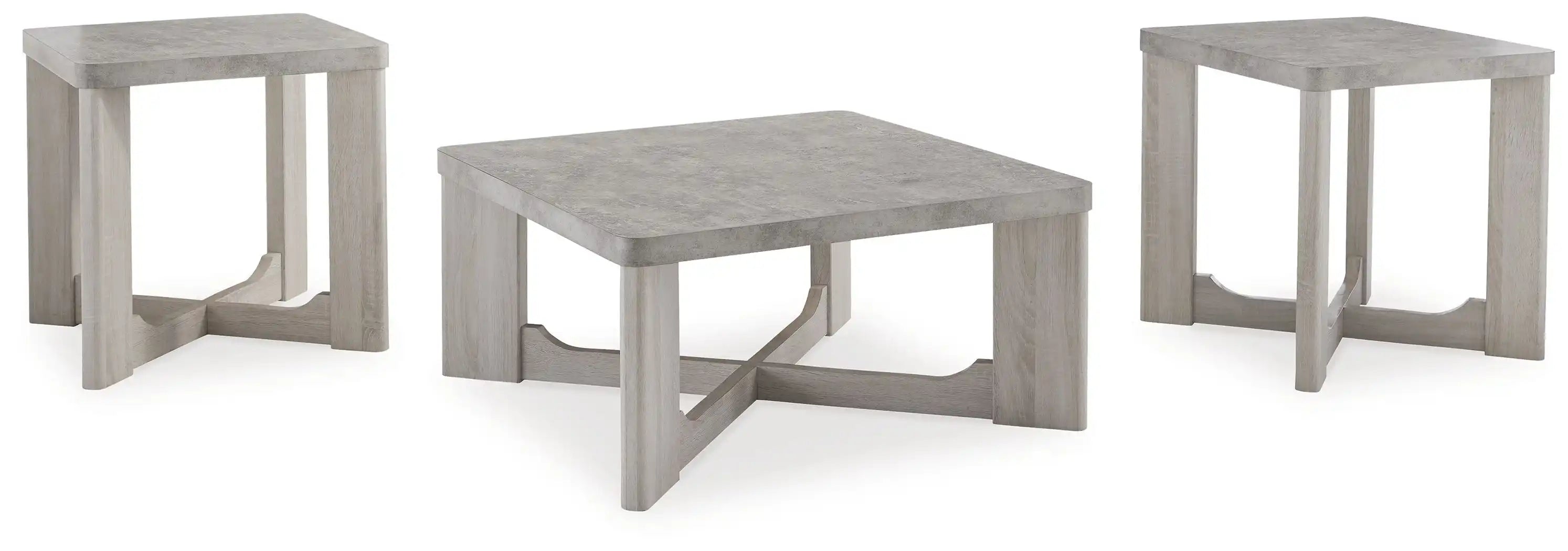 Garnilly - Occasional Table Set (Set of 3) - Whitewash - Best Buy Furniture