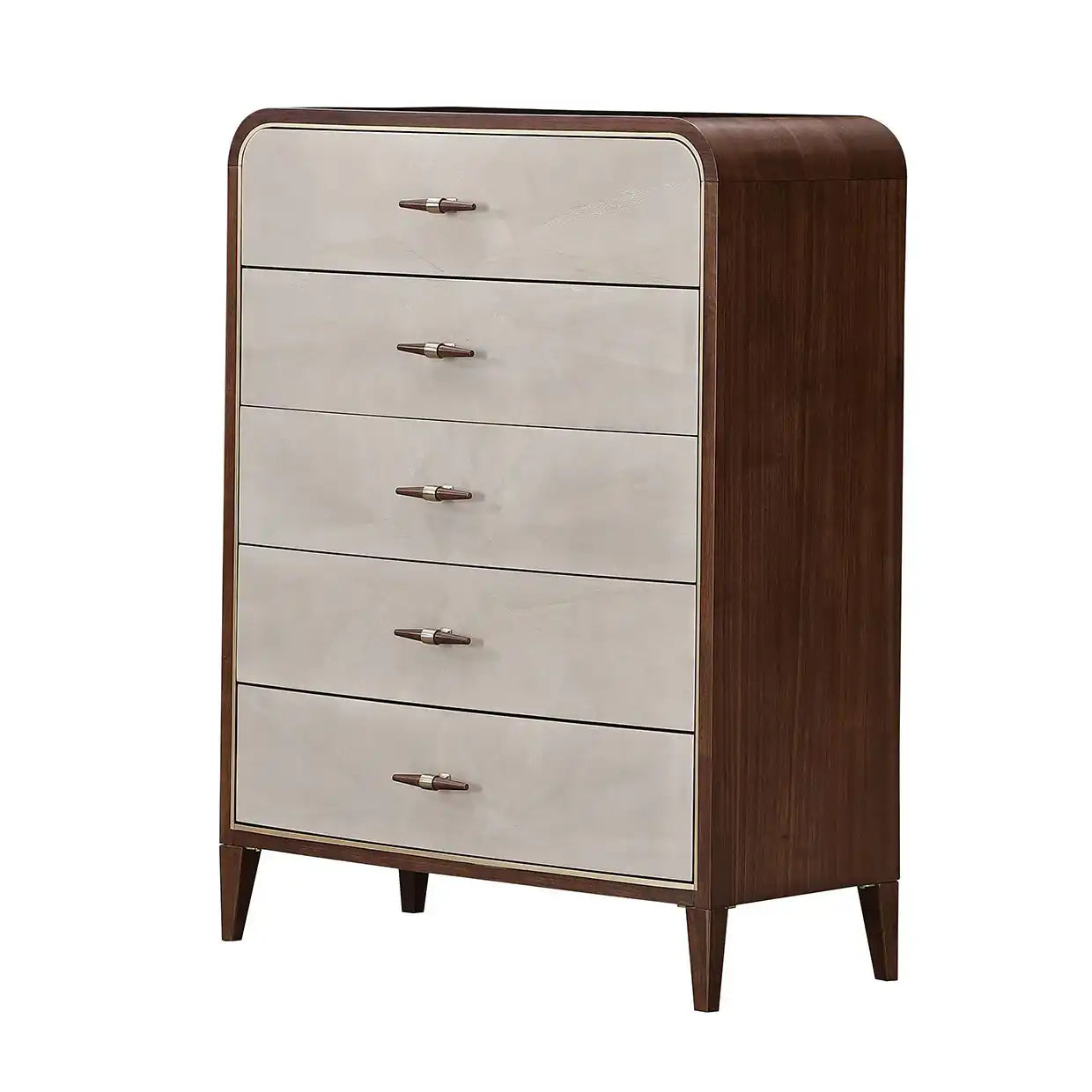 Houston - 5-Drawer Chest - Walnut - Best Buy Furniture