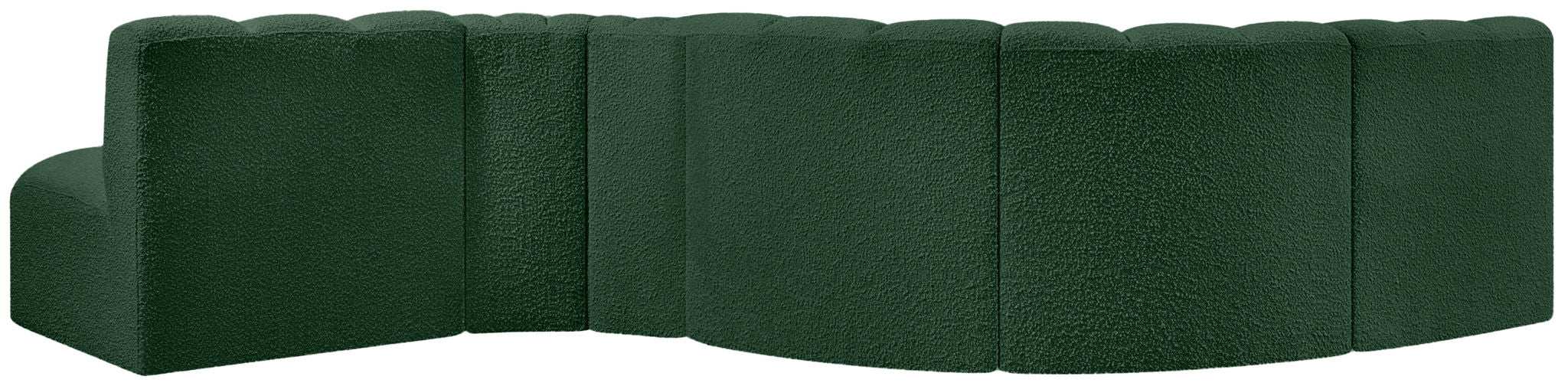 Arc - Boucle Fabric 6 Piece Curved Modular Sofa