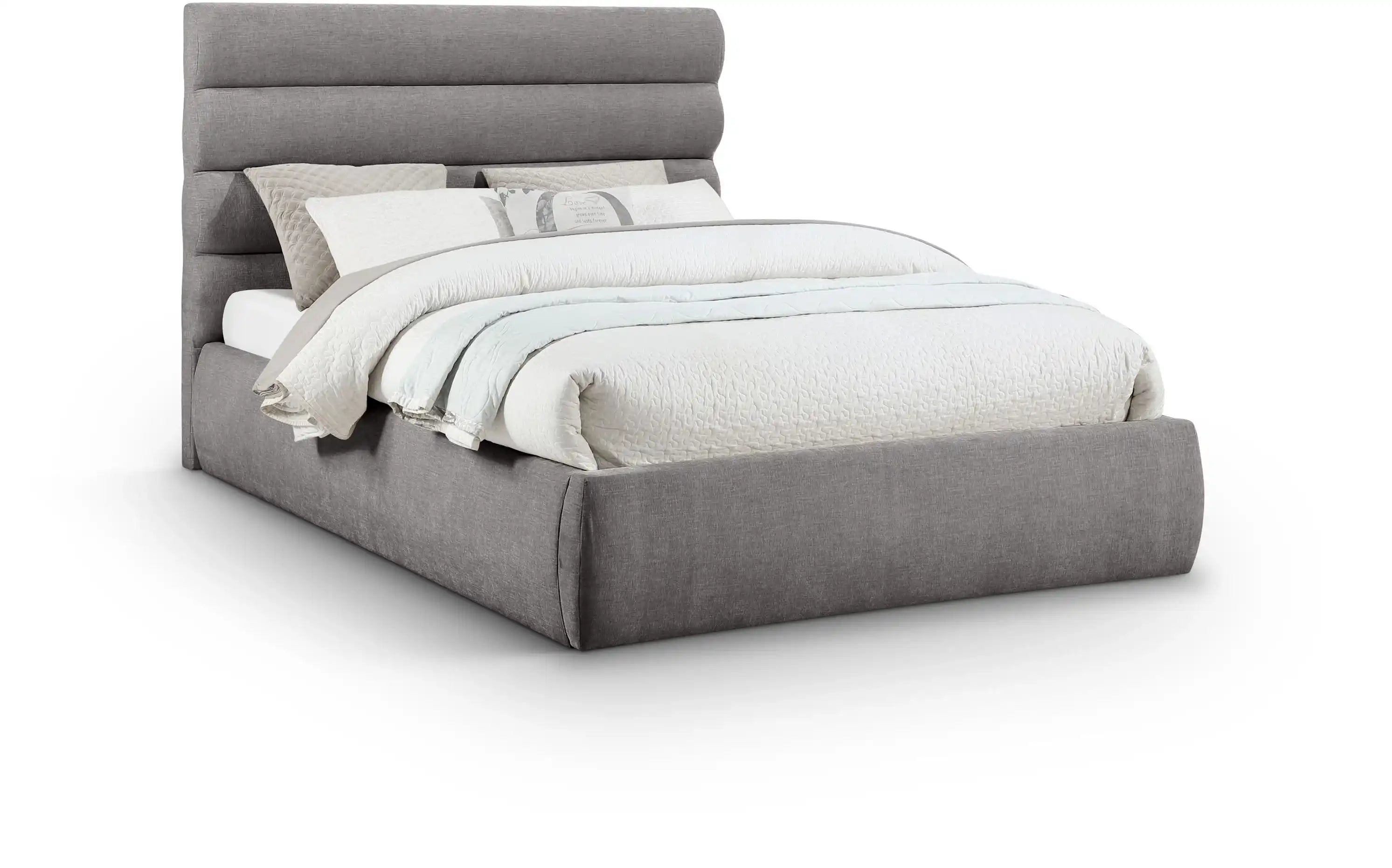 Adam - Chenille Fabric Bed With 52" Headboard - Best Buy Furniture