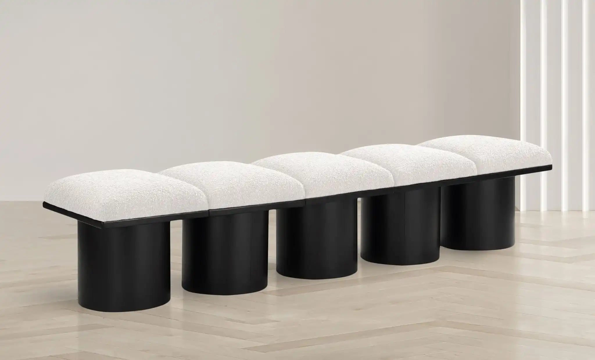 Pavilion - 5 Piece Modular Bench With Black Base
