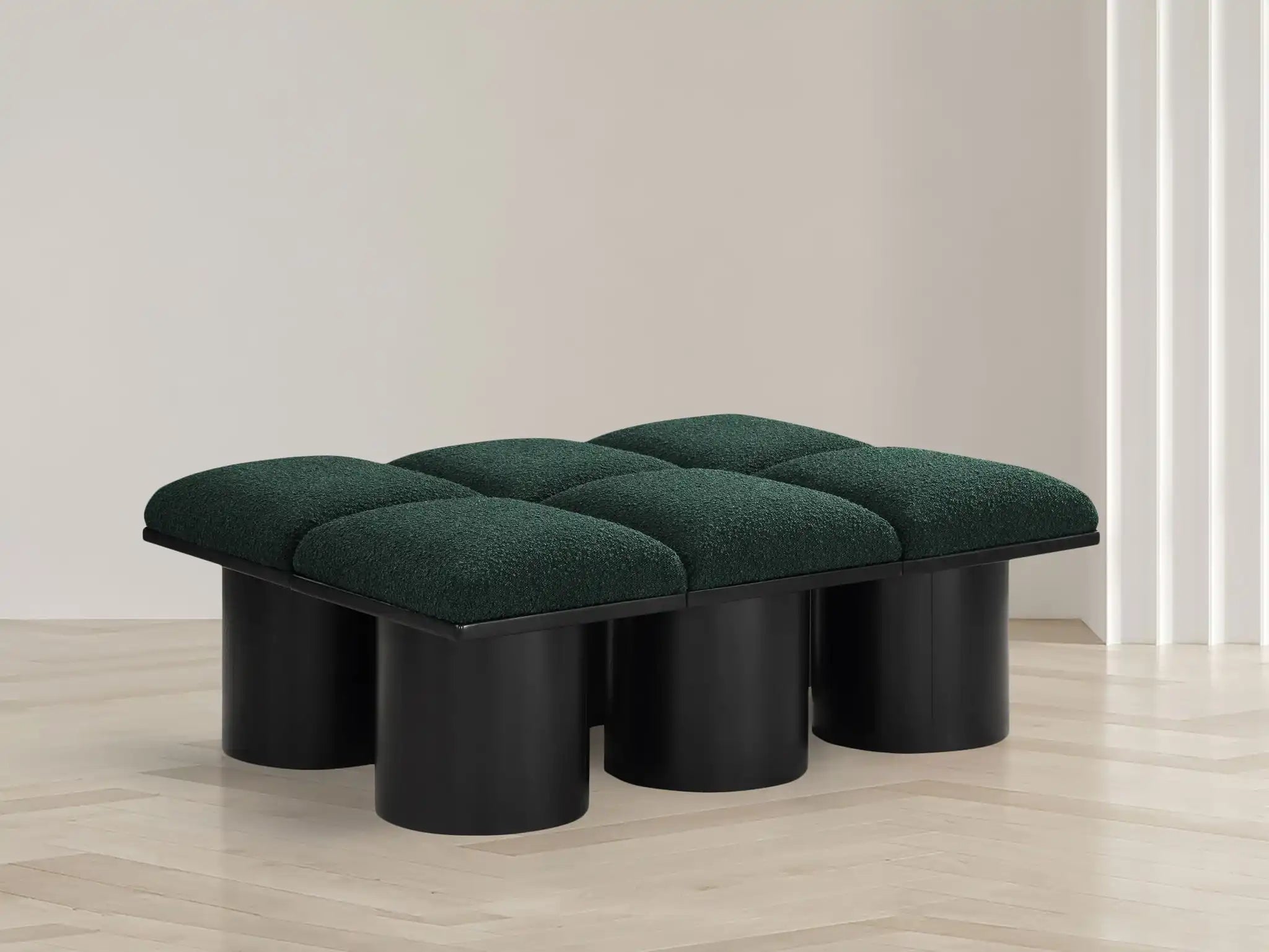 Pavilion - 6 Piece Modular Bench With Black Base