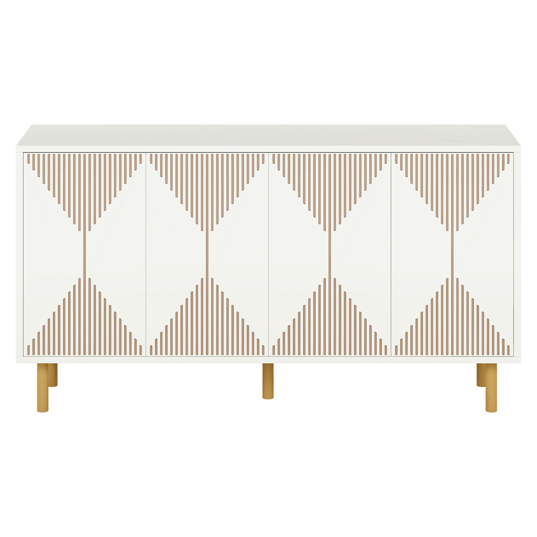 Sideboard Buffet Cabinet, 59.06" Storage Cabinet For Living Room - White