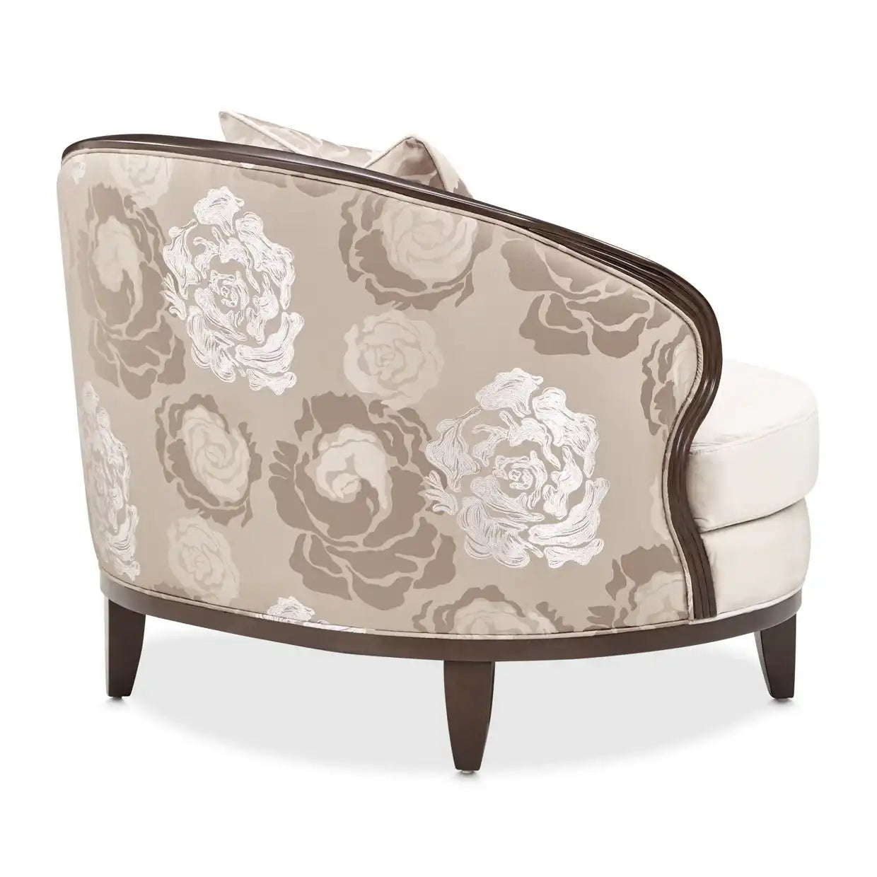 Camellia Field - Velvet Matching Chair - Beige / Dark Brown - Best Buy Furniture