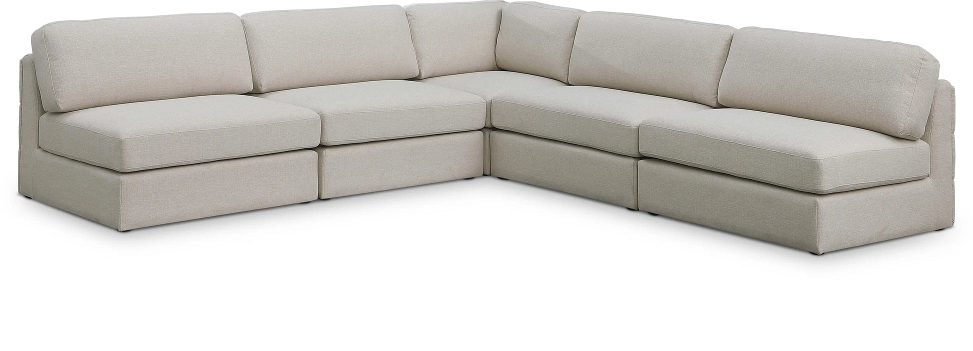 Beckham - 5 Piece Modular Corner Armless Sectional - Best Buy Furniture