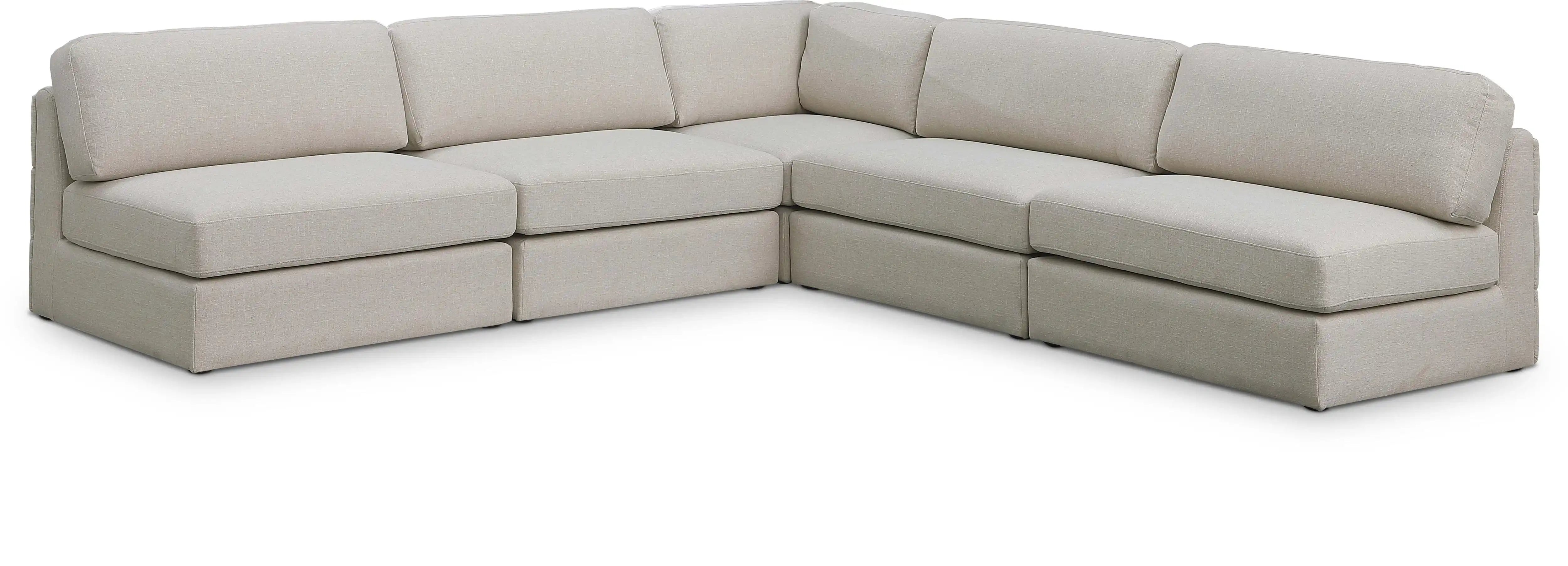Beckham - 5 Piece Modular Corner Armless Sectional - Best Buy Furniture