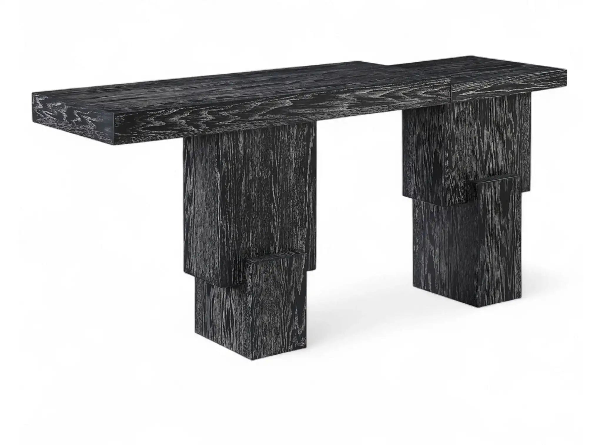 Anzio - Oak Veneer And Solid Wood Console Table - Best Buy Furniture