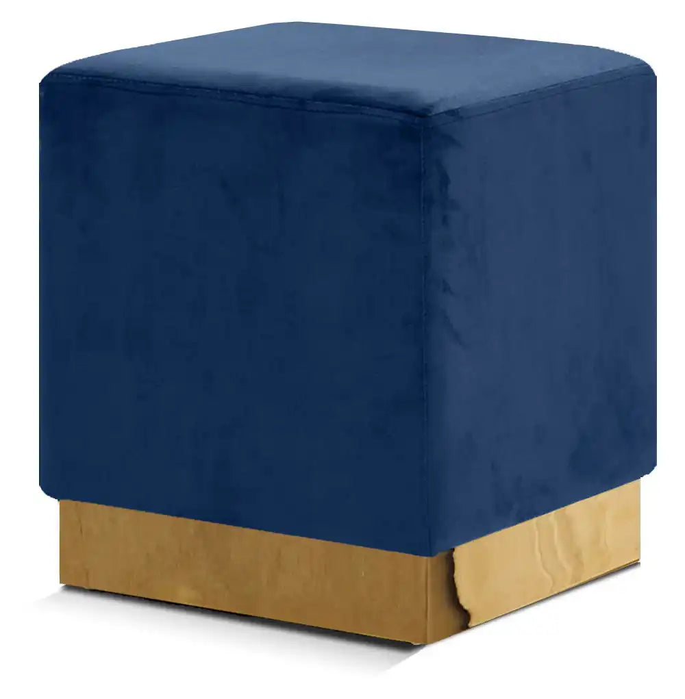 Jax - Stool Ottoman with Gold Base - Best Buy Furniture