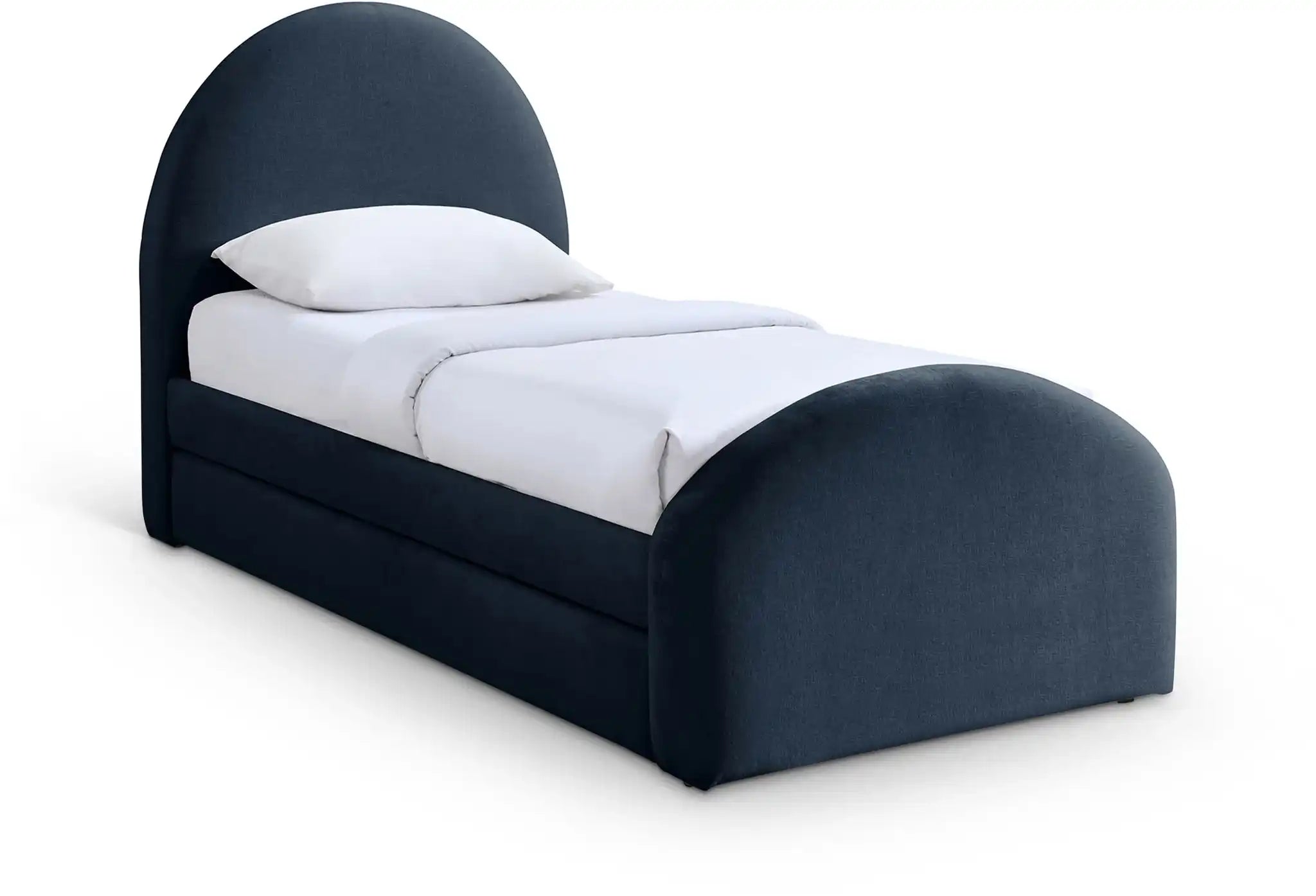 Andaz - Chenille Fabric Upholstered Trundle Bed - Best Buy Furniture