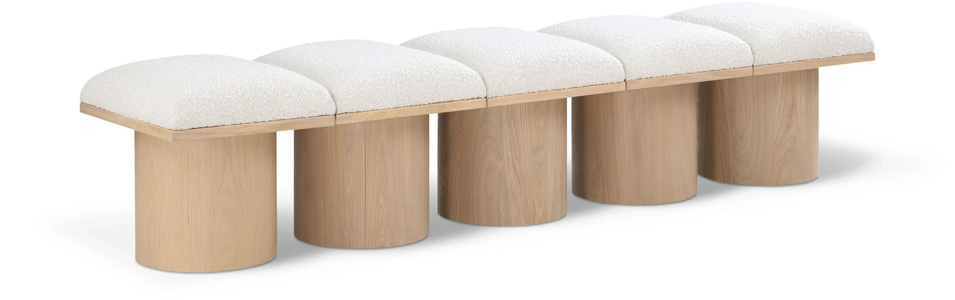 Pavilion - 5 Piece Modular Bench With Natural Base - Best Buy Furniture