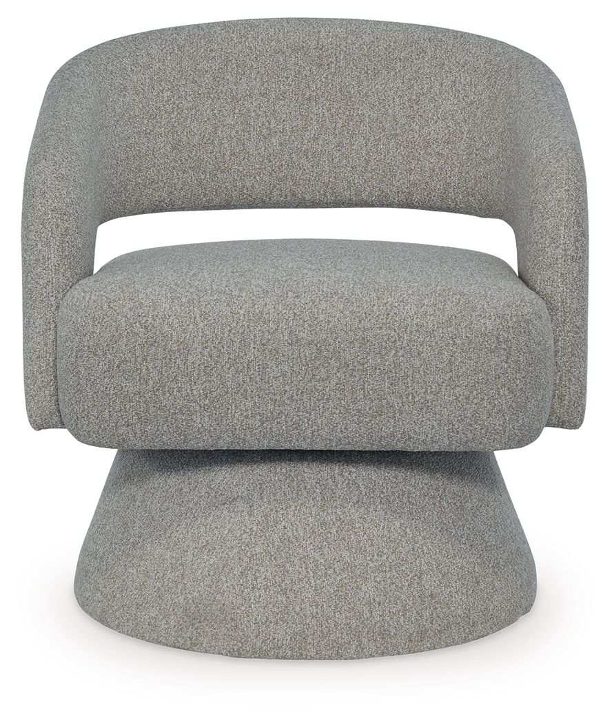Nashkins - Swivel Accent Chair - Pebble - Best Buy Furniture