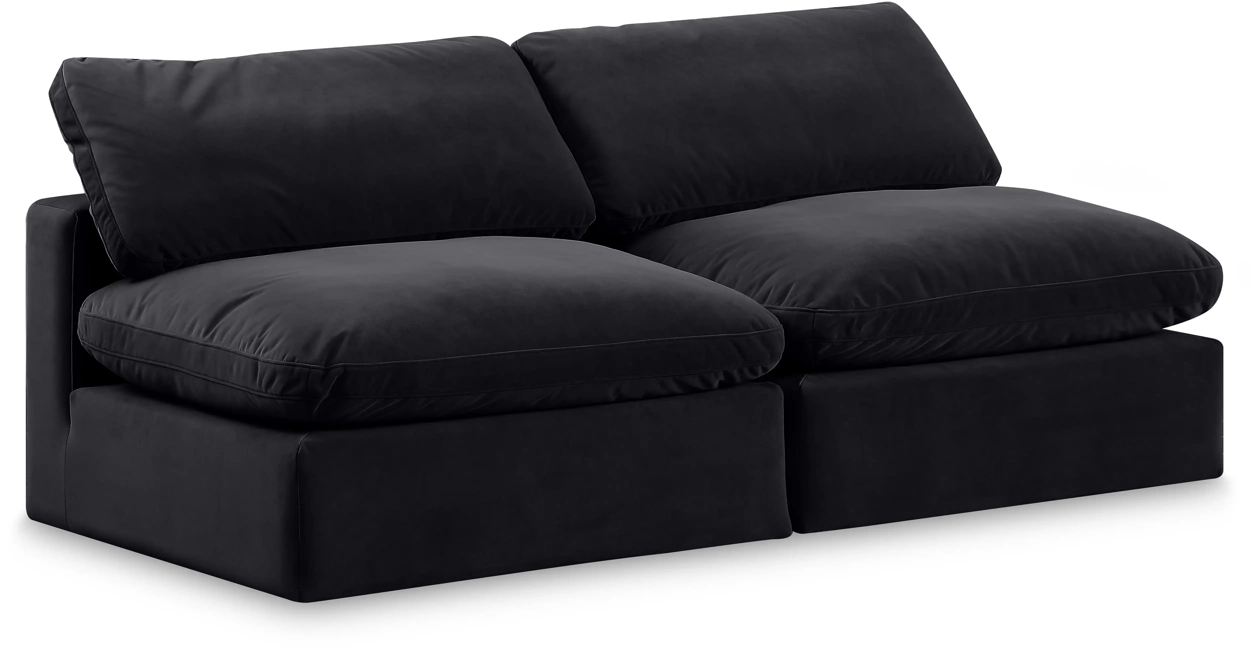 Comfy - Velvet Modular Armless Sofa 2 Seats - Best Buy Furniture