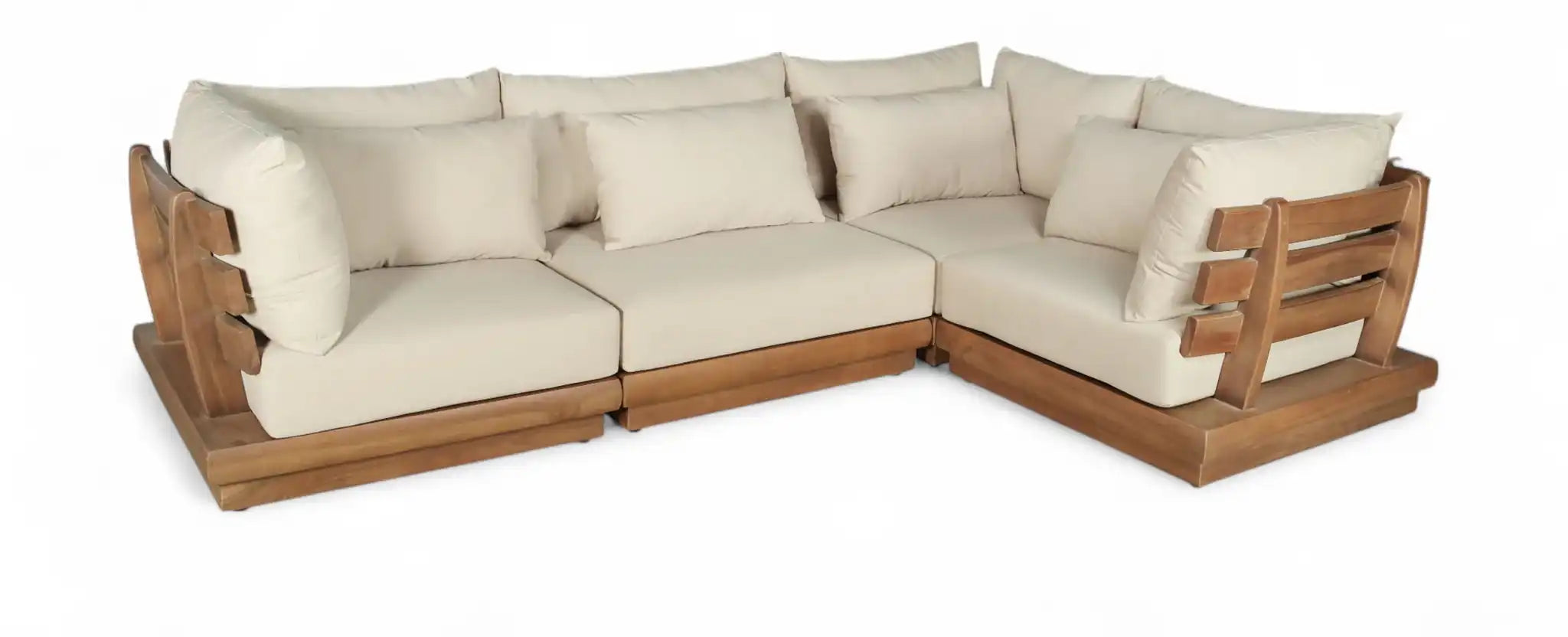 Mirella - 4 Piece Water Resistant Fabric Outdoor Patio Modular Sectional - Best Buy Furniture