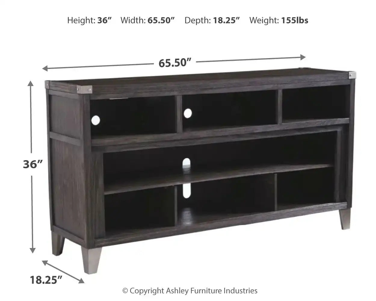 Todoe - LG TV Stand w/Fireplace Option - Gray - Best Buy Furniture