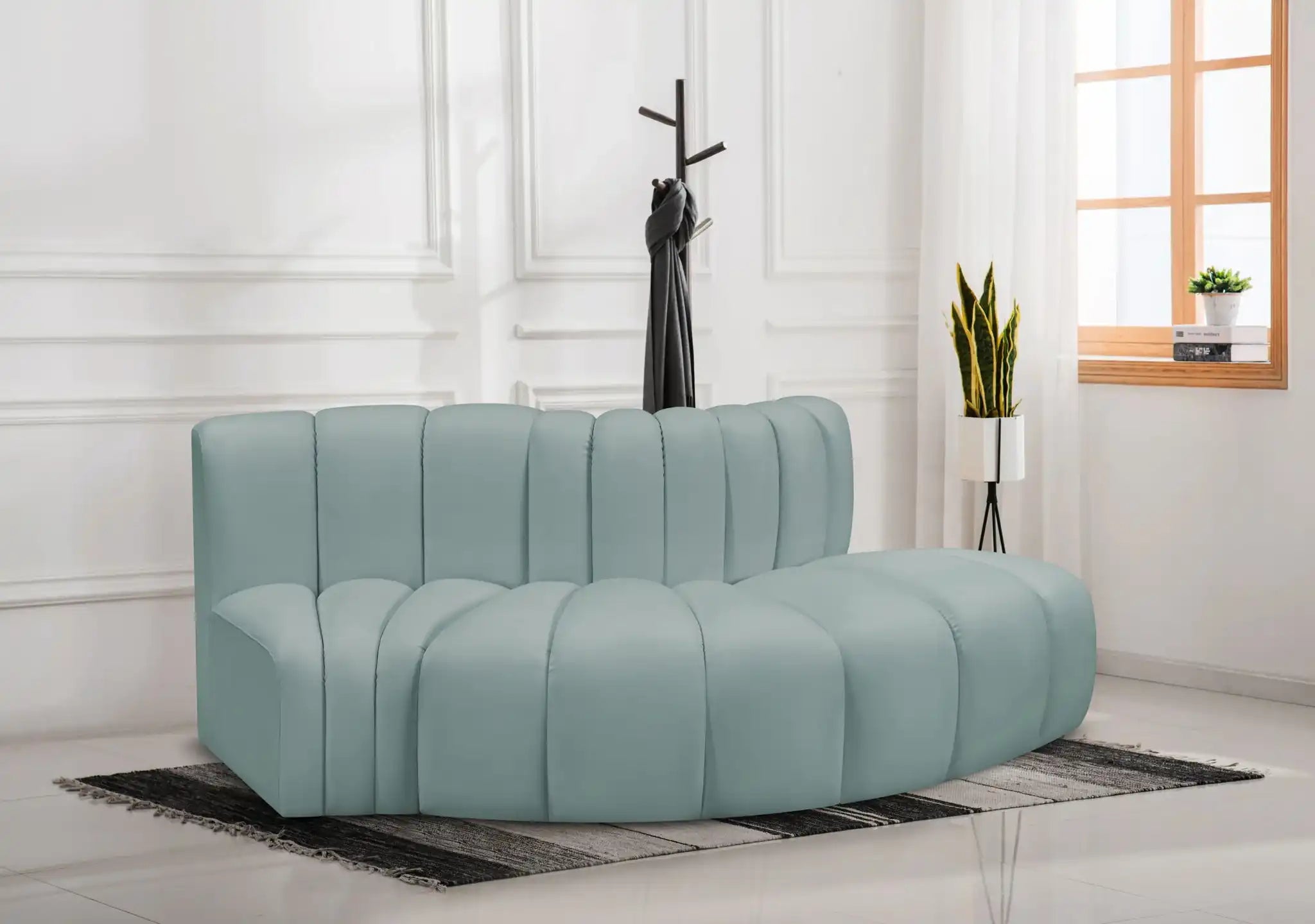 Arc - Faux Leather 3 Piece Modular Sofa