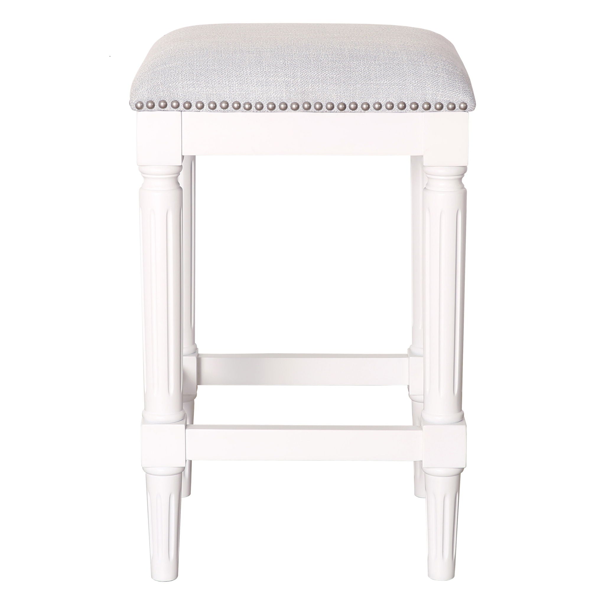 Square Stool With Upholstered Seat