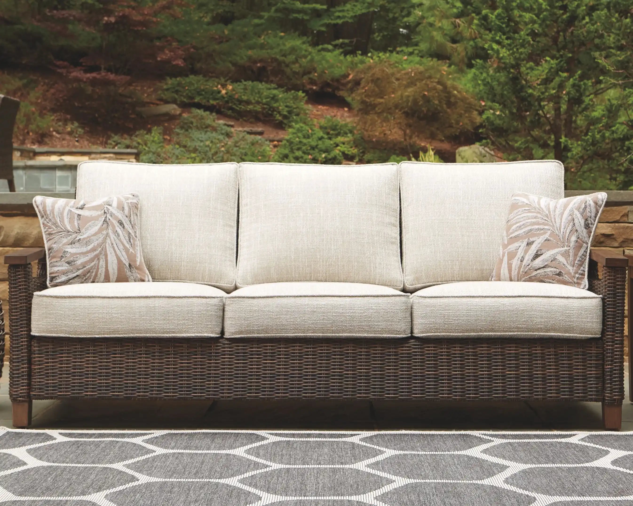Paradise Trail - Sofa with Cushion - Medium Brown - Best Buy Furniture