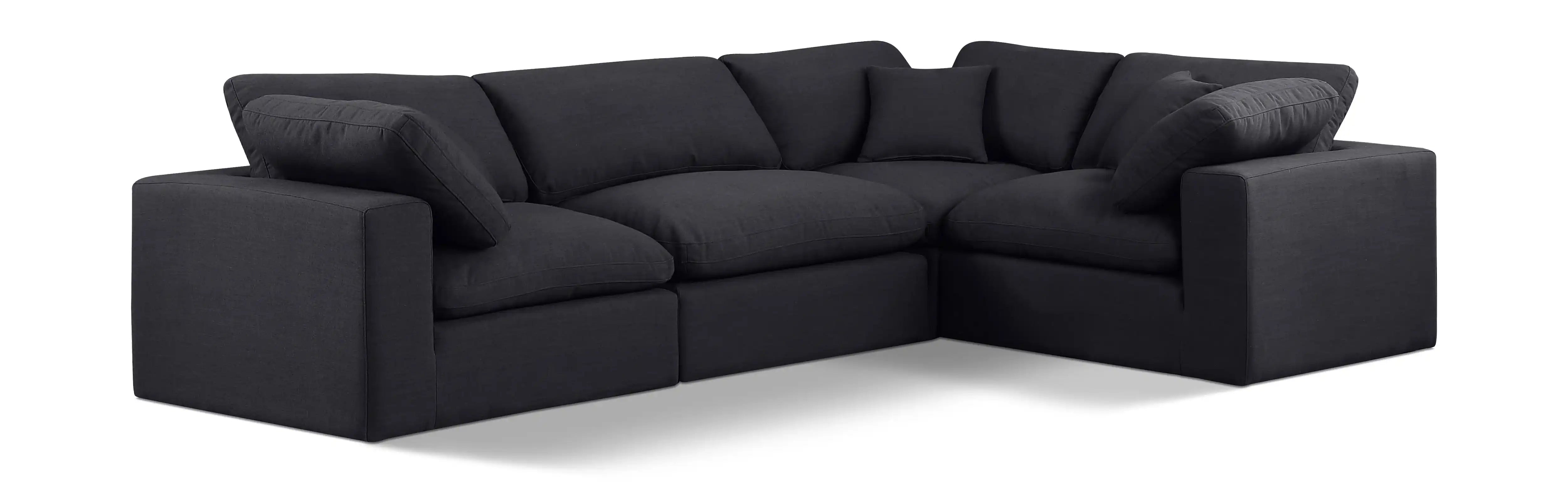 Comfy - 4 Piece Linen Fabric Modular Sectional - Best Buy Furniture