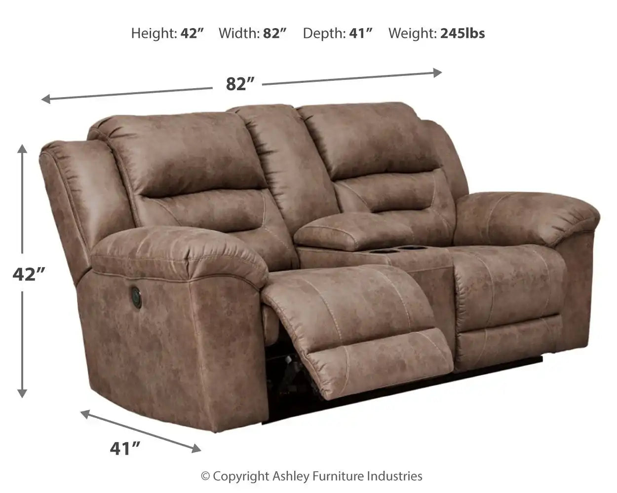 Stoneland - Power Reclining Loveseat - Best Buy Furniture